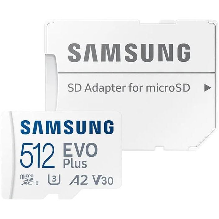 Samsung EVO Plus 512GB MicroSDXC Card UHS-I U3 with SD Adapter