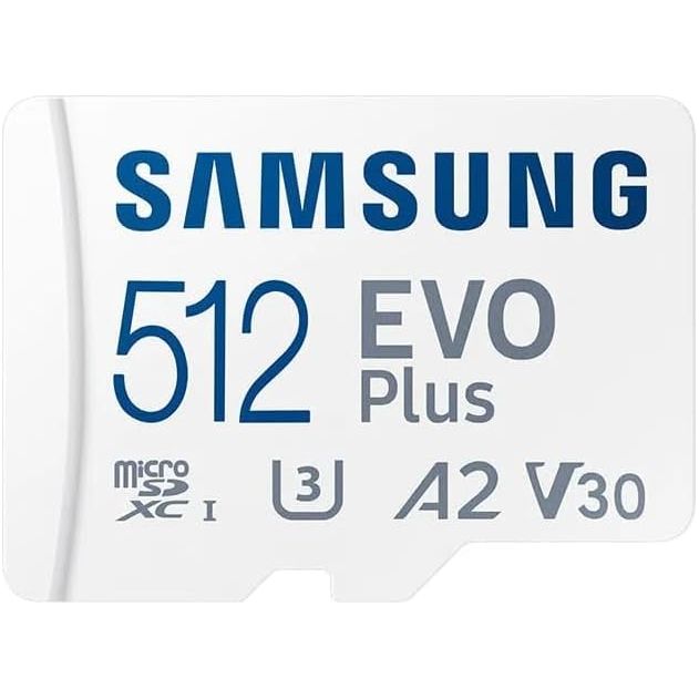 Samsung EVO Plus 512GB MicroSDXC Card UHS-I U3 with SD Adapter