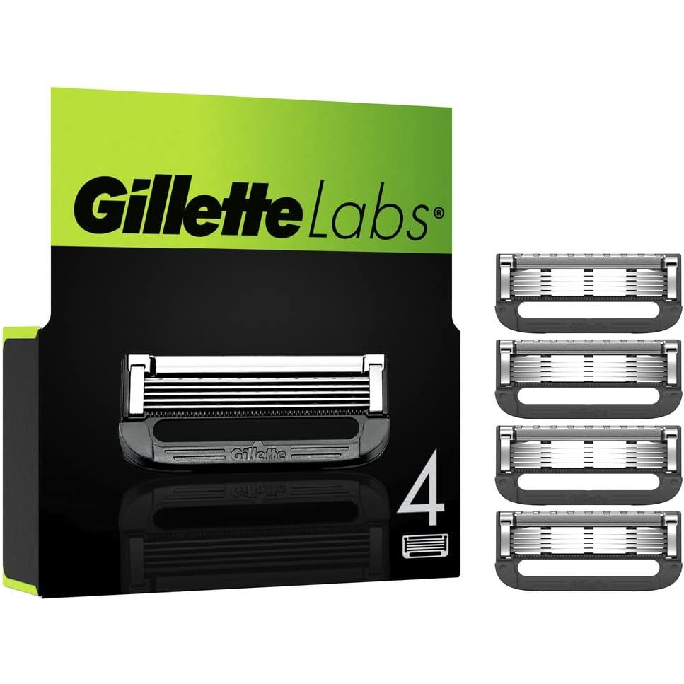Gillette Labs Razor Blades Men – Pack of 4 Razor Blade Refills