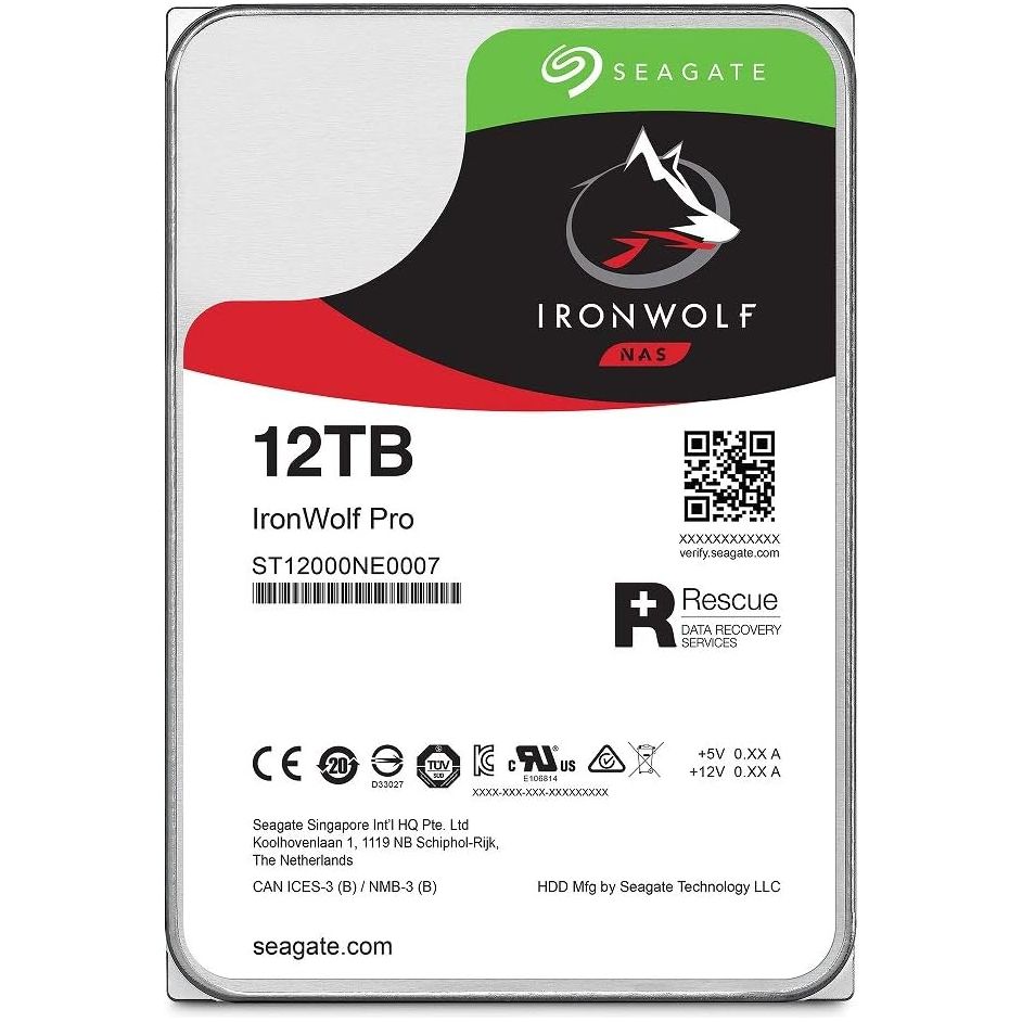 Seagate IronWolf Pro 12 TB NAS Internal Hard Drive – Model ST12000NE0008