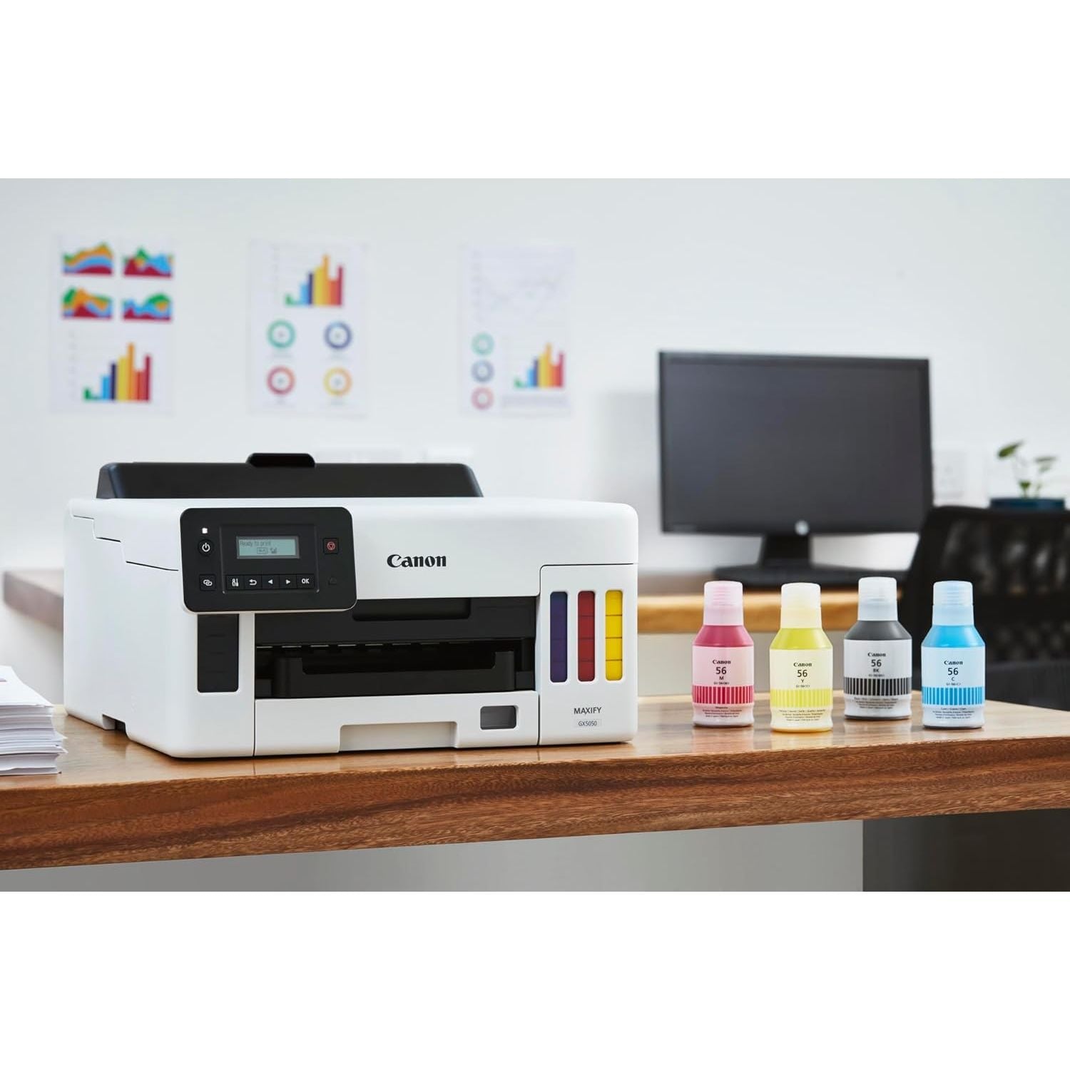 Canon GI-56BK Black Ink Bottle – Genuine Ink for MAXIFY Series Printers