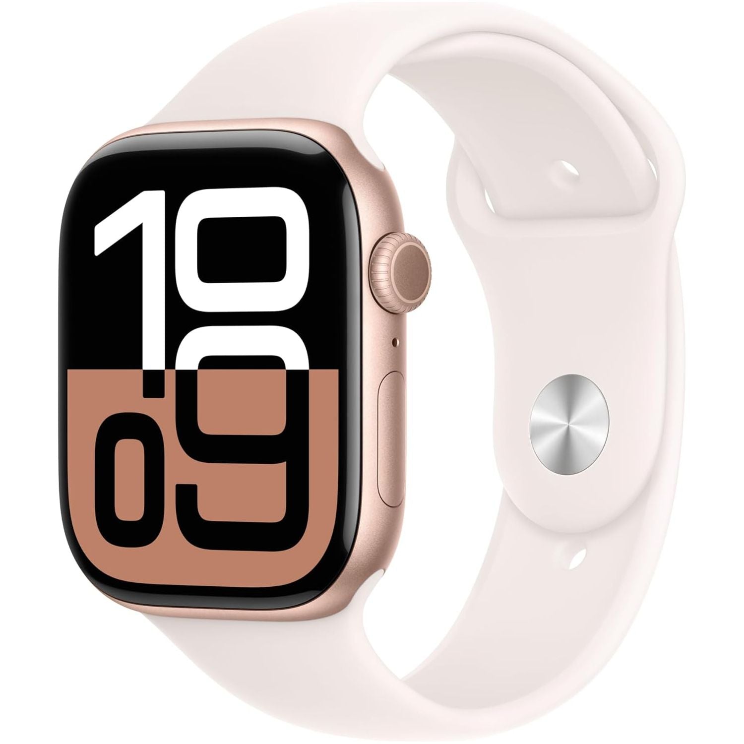 Apple Watch Series 10 GPS + Cellular 46mm – Rose Gold Aluminium, Light Blush Sport Band, Fitness Tracker, ECG