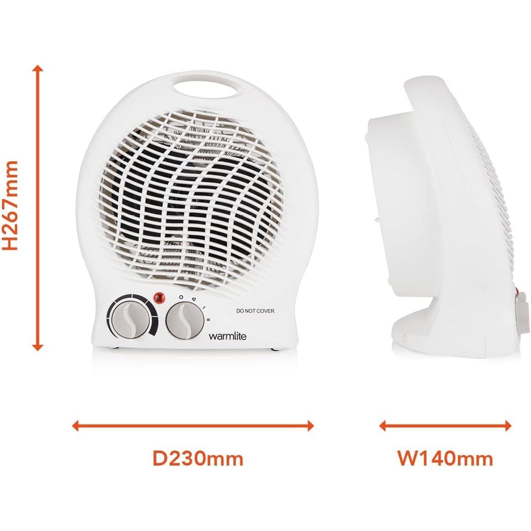 Warmlite WL44002 Thermo Fan Heater – 2000W, White