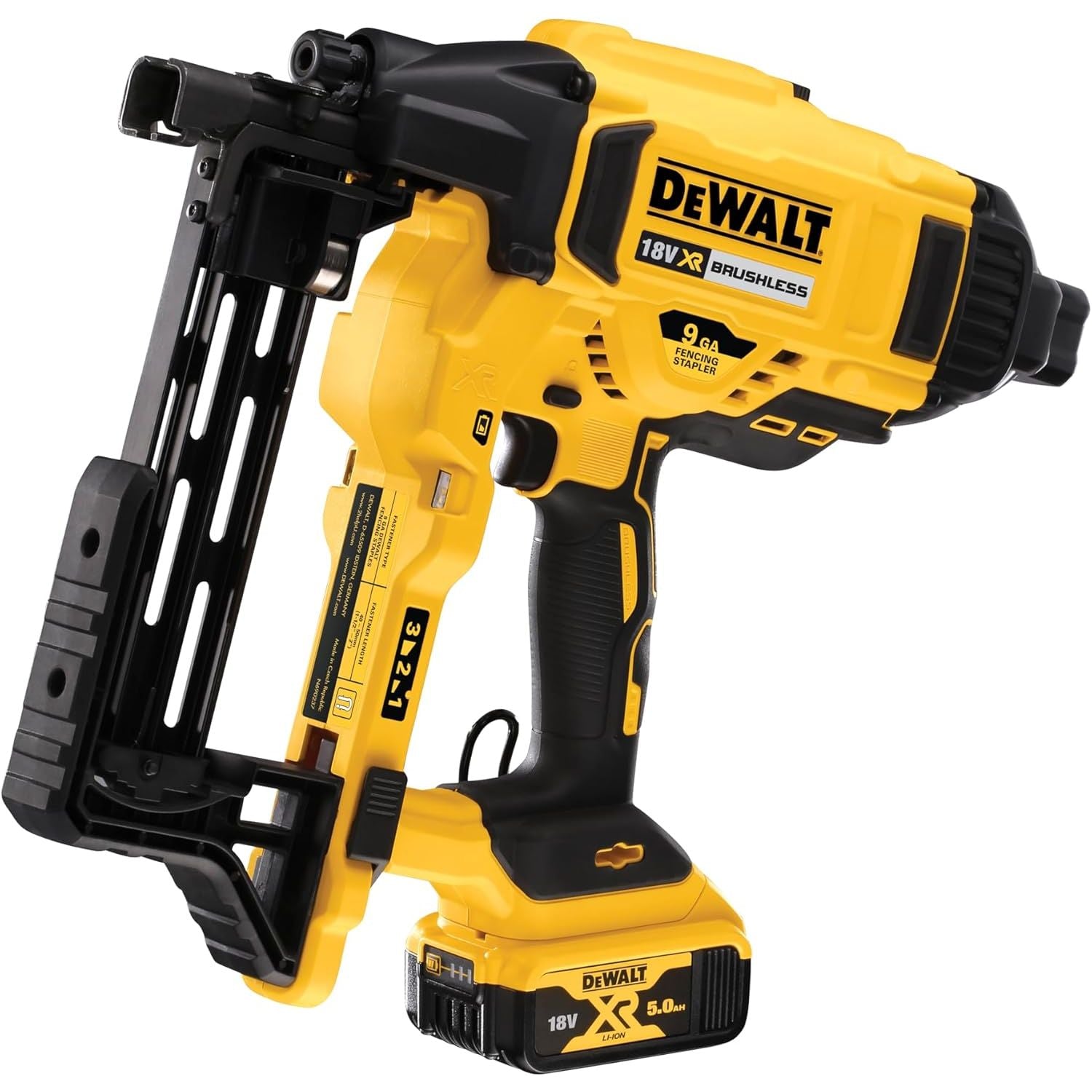 DeWalt DCFS950P2-GB 18V Brushless Fencing Stapler – 2x 5Ah Batteries & Kitbox