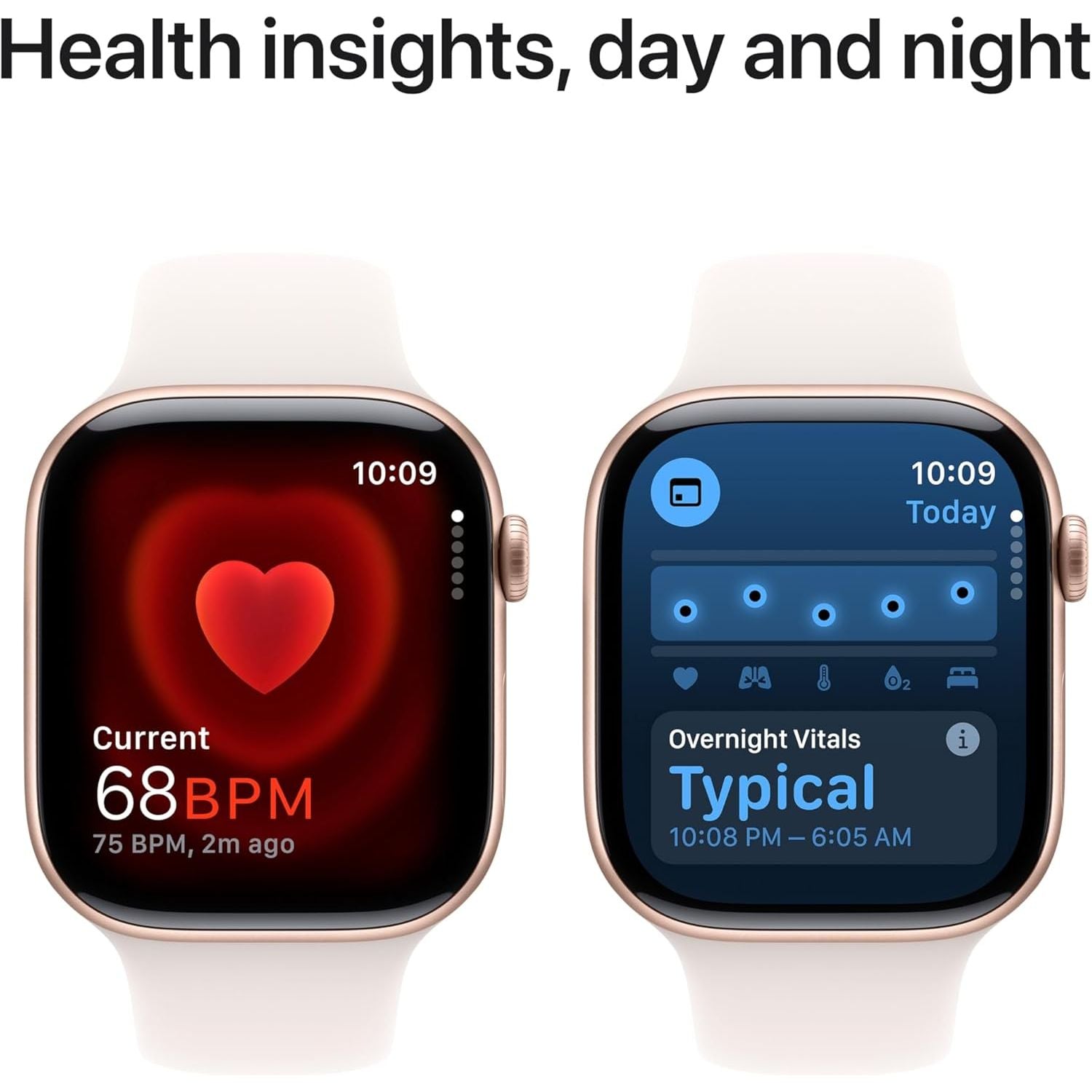 Apple Watch Series 10 GPS + Cellular 46mm – Rose Gold Aluminium, Light Blush Sport Band, Fitness Tracker, ECG