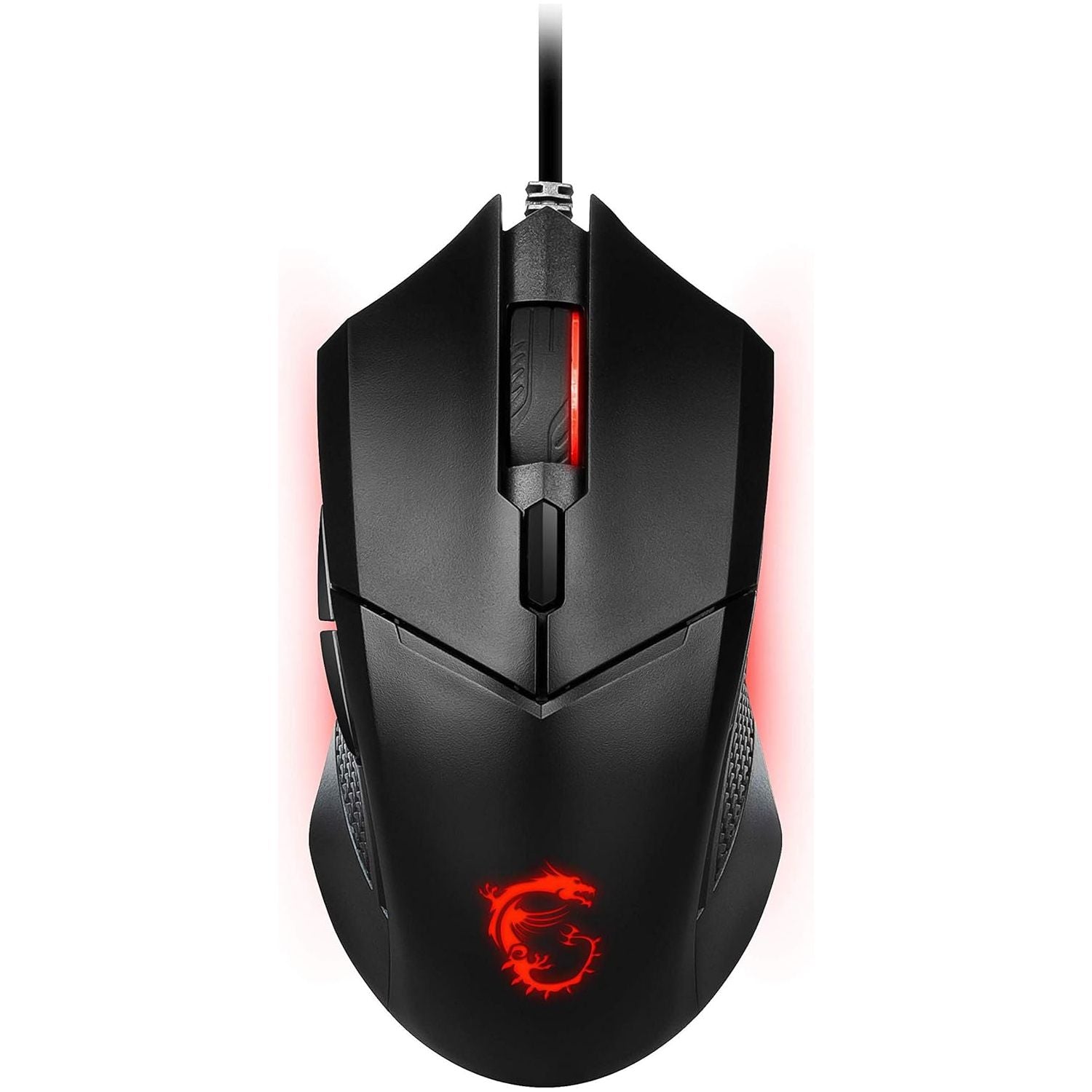 MSI CLUTCH GM08 Gaming Mouse – Wired, 4200 DPI Optical Sensor, Symmetrical Design, 6 Buttons, Adjustable Weight, Red LED, 92g