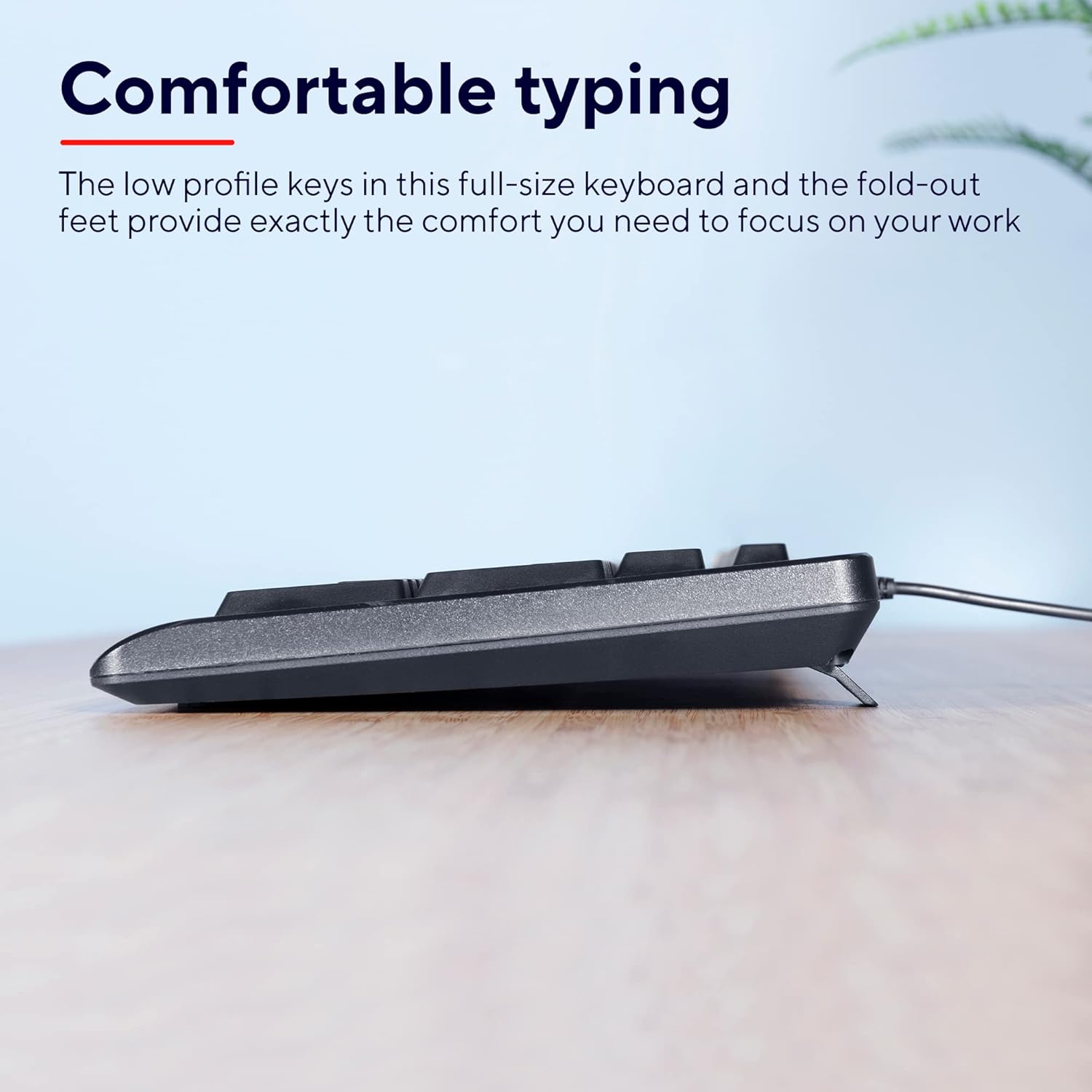 Trust Taro Wired Keyboard – QWERTY UK Layout, Quiet Keys, Full-Size, Spill-Resistant, USB Plug and Play, Black