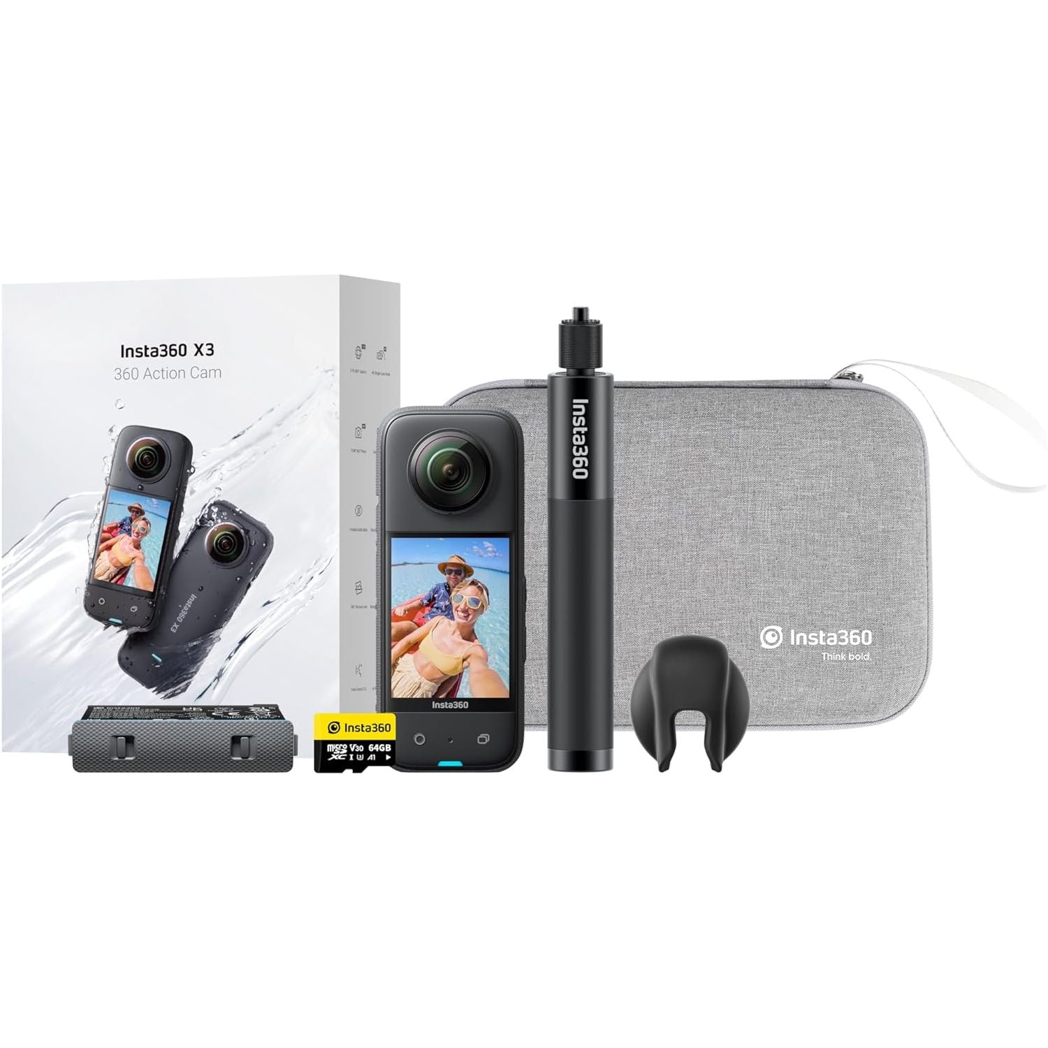 Insta360 X3 Pocket 360 Degree Action Camera - Starter Bundle