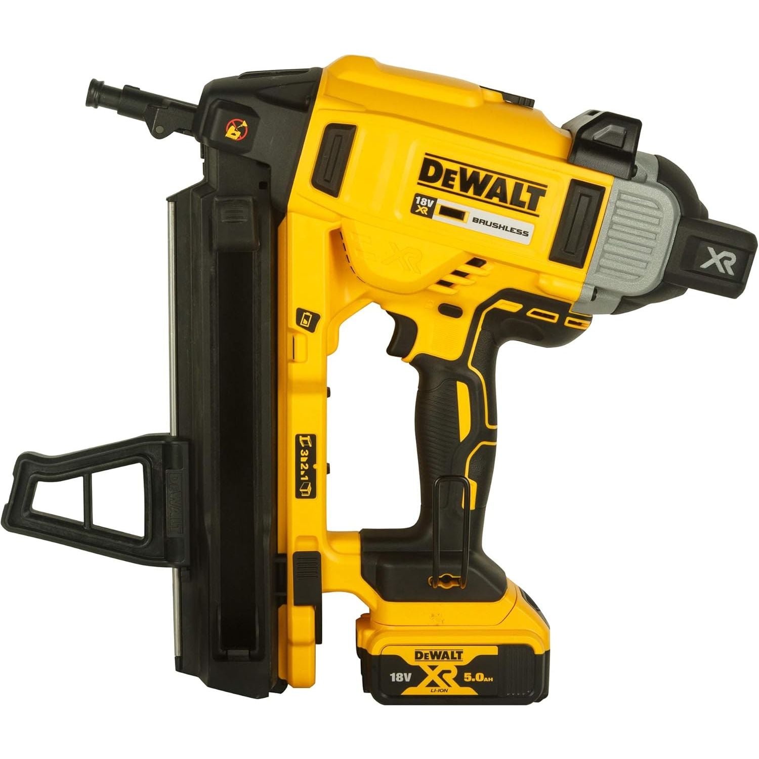 DEWALT DCN890P2 Cordless XR Concrete Nailer – 18 V, Yellow/Black