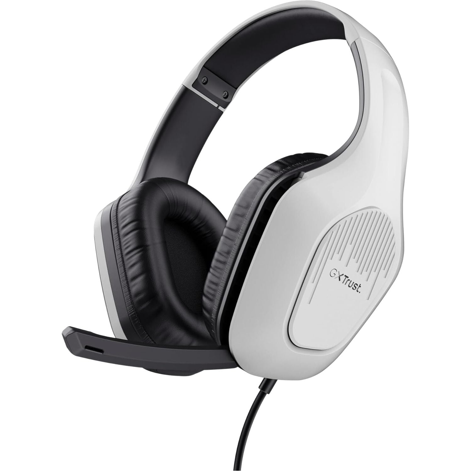 Trust Gaming GXT 415PS Zirox Lightweight Wired Gaming Headset for PS5 – 50mm Drivers, Foldaway Mic, 3.5mm Jack, White