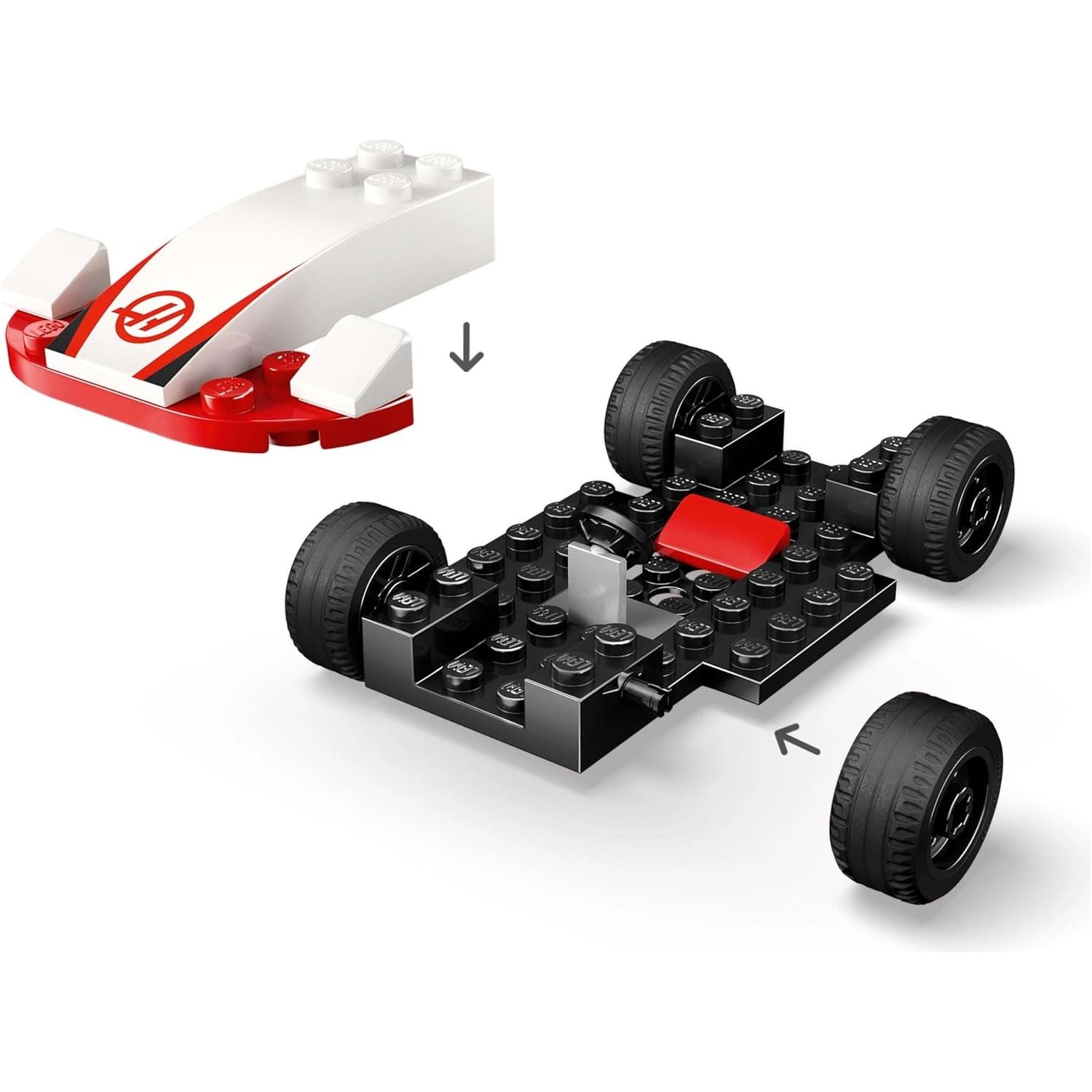 LEGO City F1 Williams Racing & Haas F1 Race Cars – Building Set with 2 Driver Minifigures & Start Lights