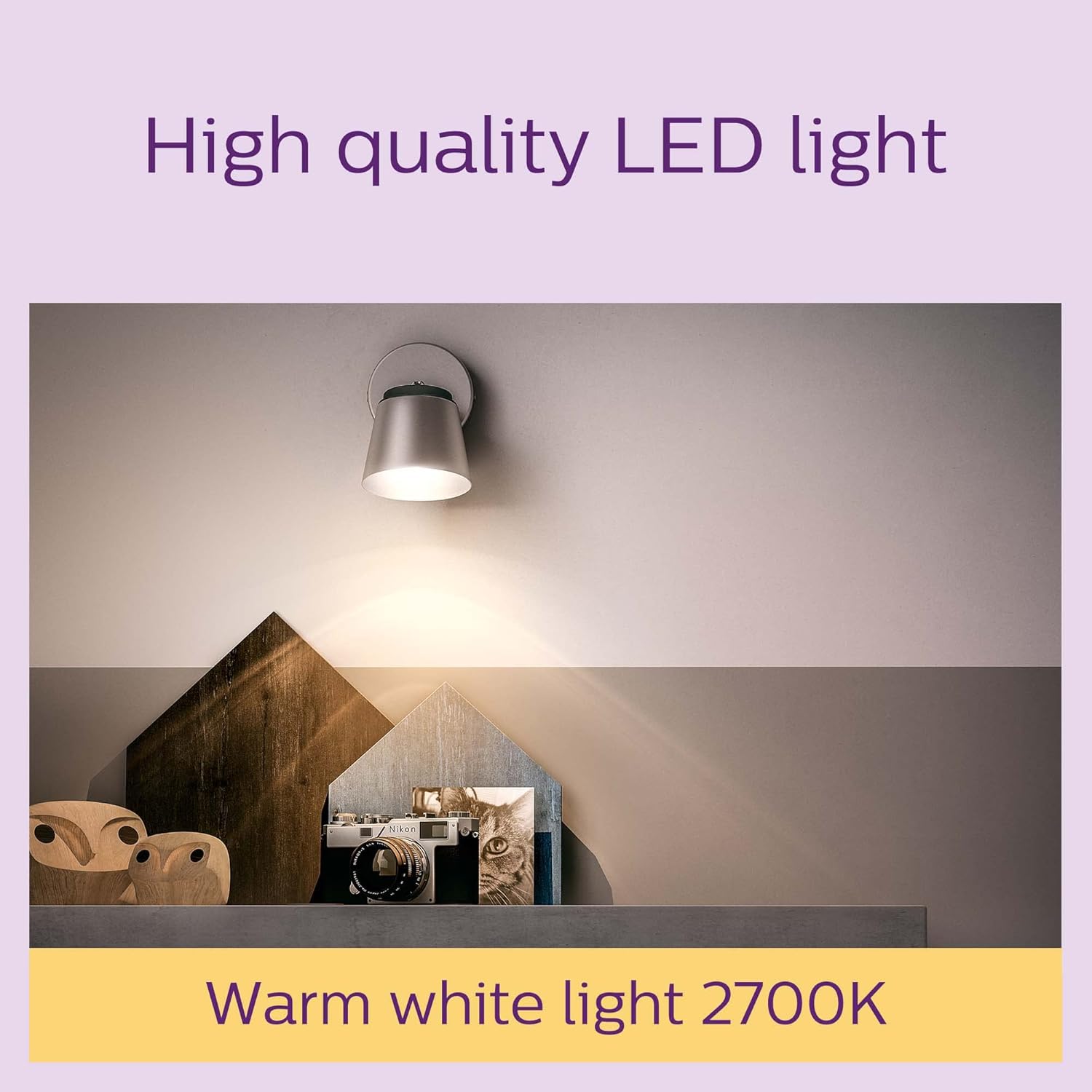 PHILIPS LED Classic Spot Light Bulb 6 Pack – Warm White 2700K, GU10, 35W Equivalent, Non-Dimmable