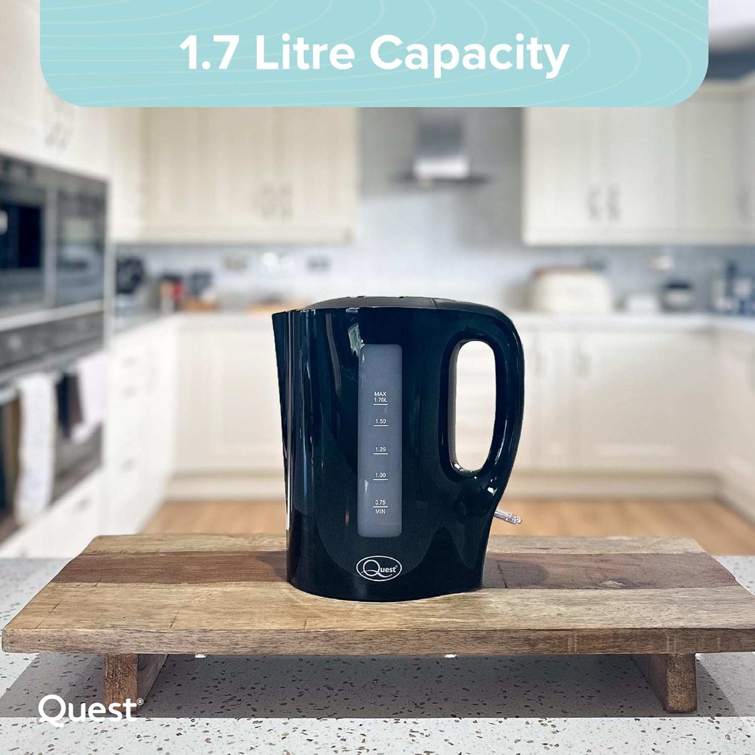 Quest 1.7 Litre Electric Kettle – Black