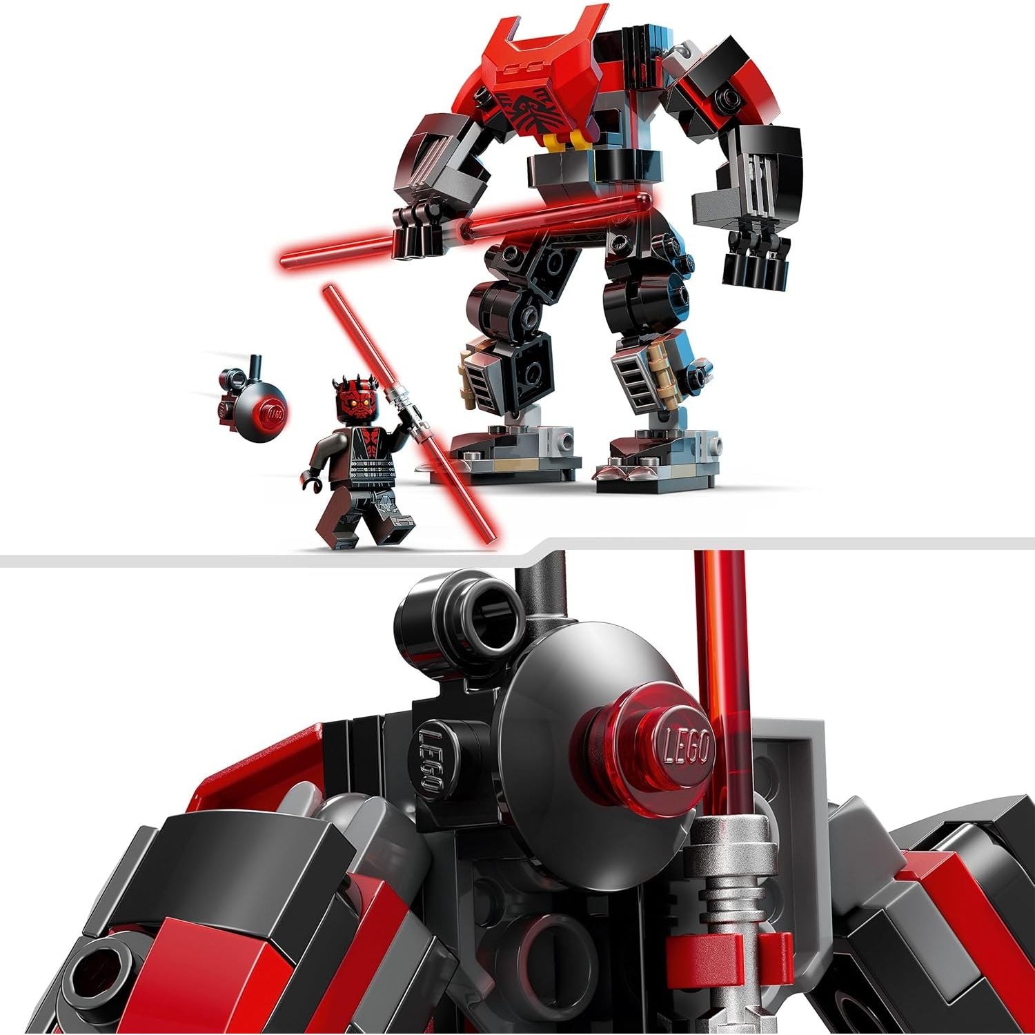 LEGO Star Wars: The Clone Wars Darth Maul Mech – Building Toy with Double-Bladed Red Lightsaber (Ages 6+)