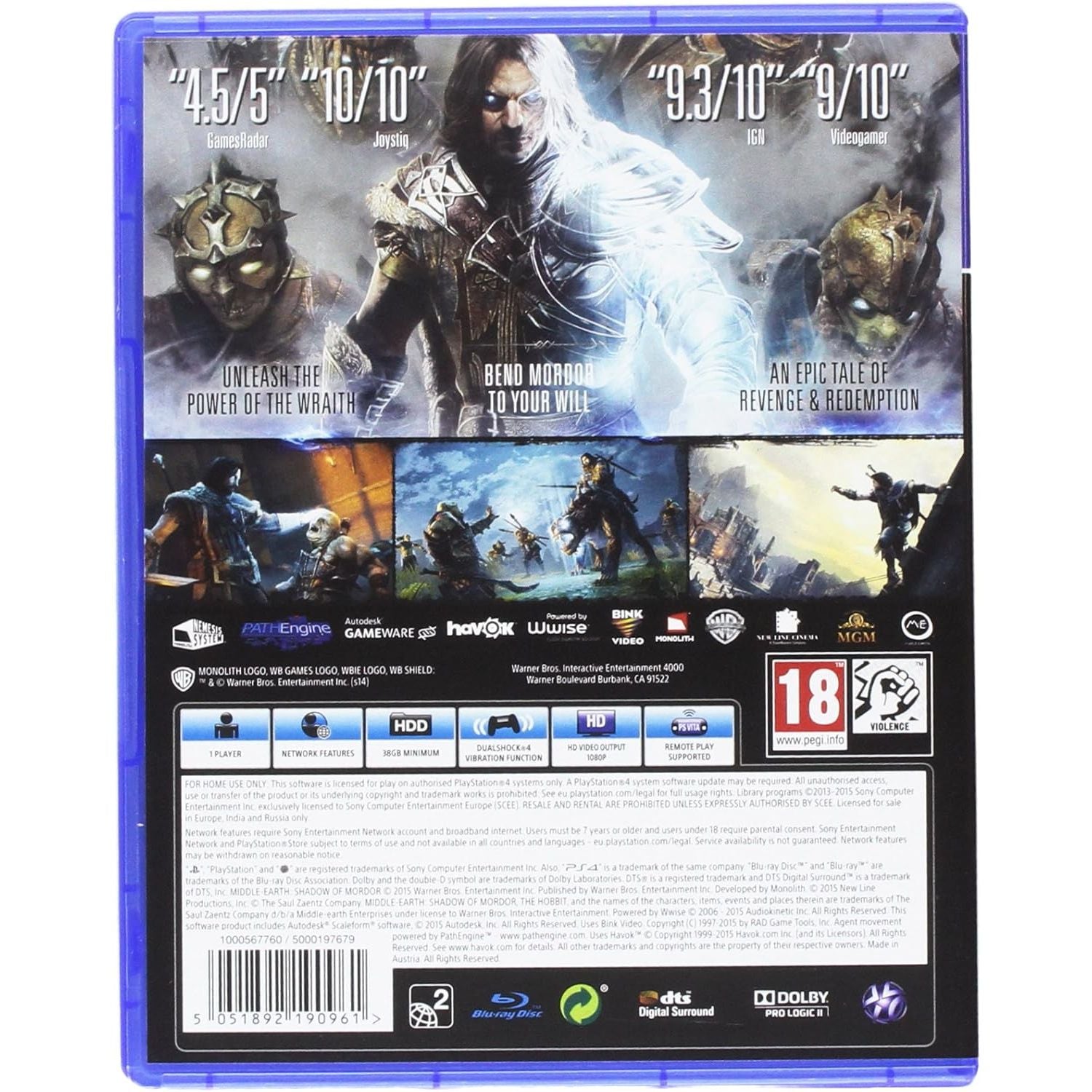 Middle-Earth: Shadow of Mordor – Game of the Year Edition (PS4)