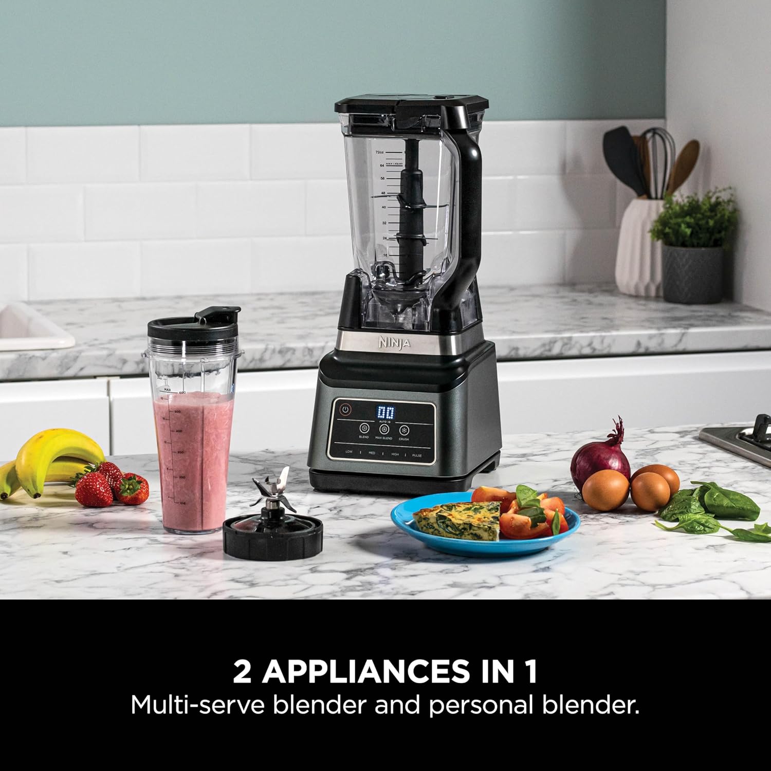 Ninja 2-in-1 Blender BN750UK – Black