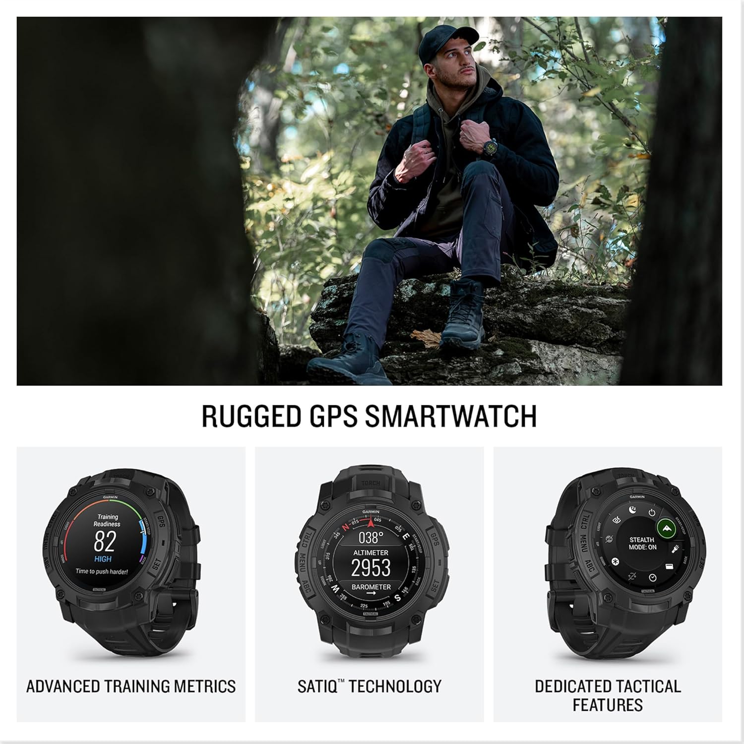 Garmin Instinct 3 Tactical Edition 50mm – Black