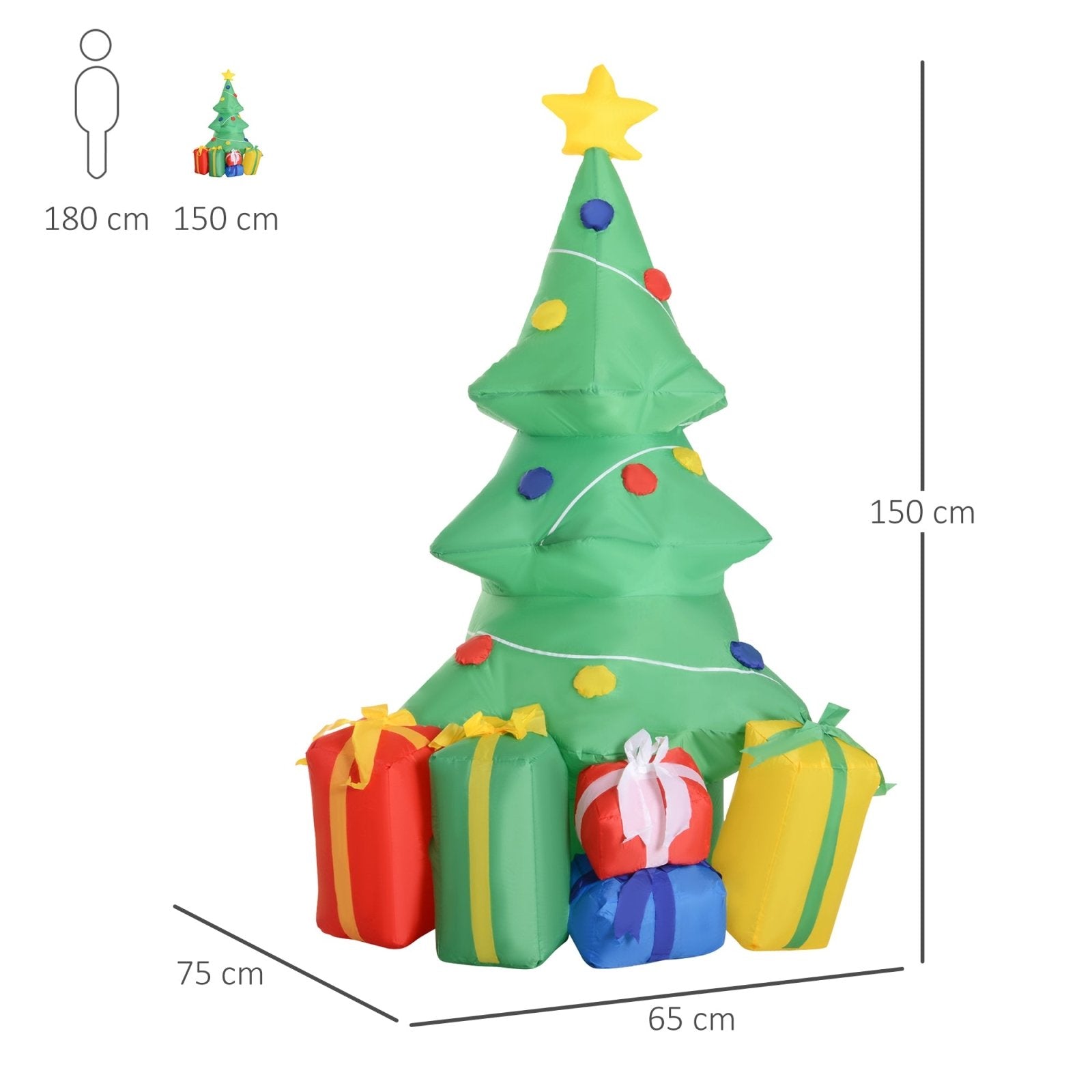 1.5m Inflatable Christmas Tree W/LED lights-2