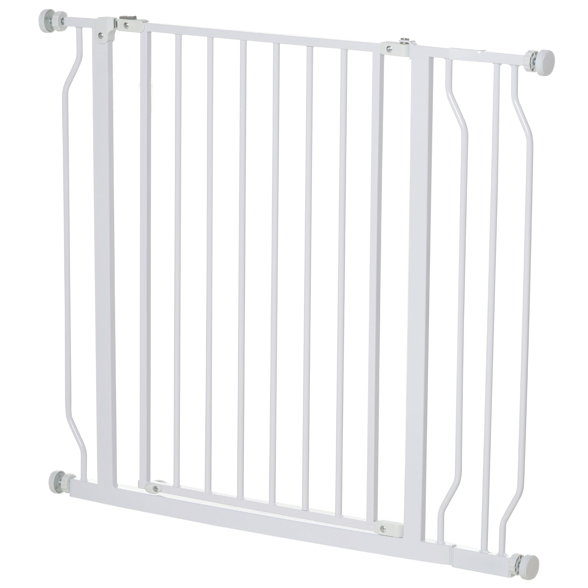 Wide Dog Safety Gate, with Door Pressure, for Doorways, Hallways, Staircases - White-0