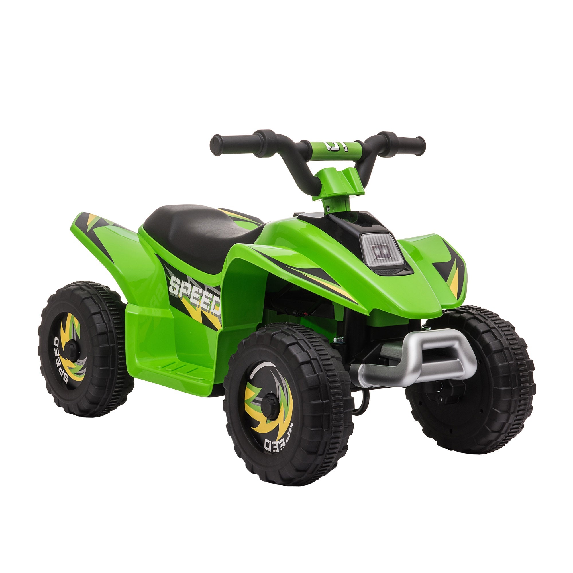 6V Kids Electric Toy Car ATV Toy Quad Bike Four Big Wheels w/ Forward Reverse Functions Toddlers aged 18-36 months, Green-0