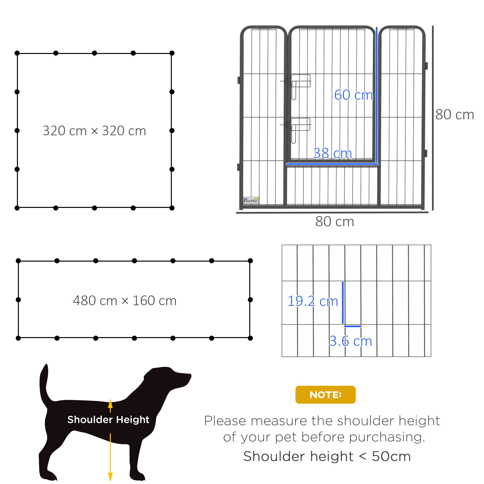 16 Panels Heavy Duty Puppy Playpen, for Small and Medium Dogs, Indoor and Outdoor Use - Grey-2