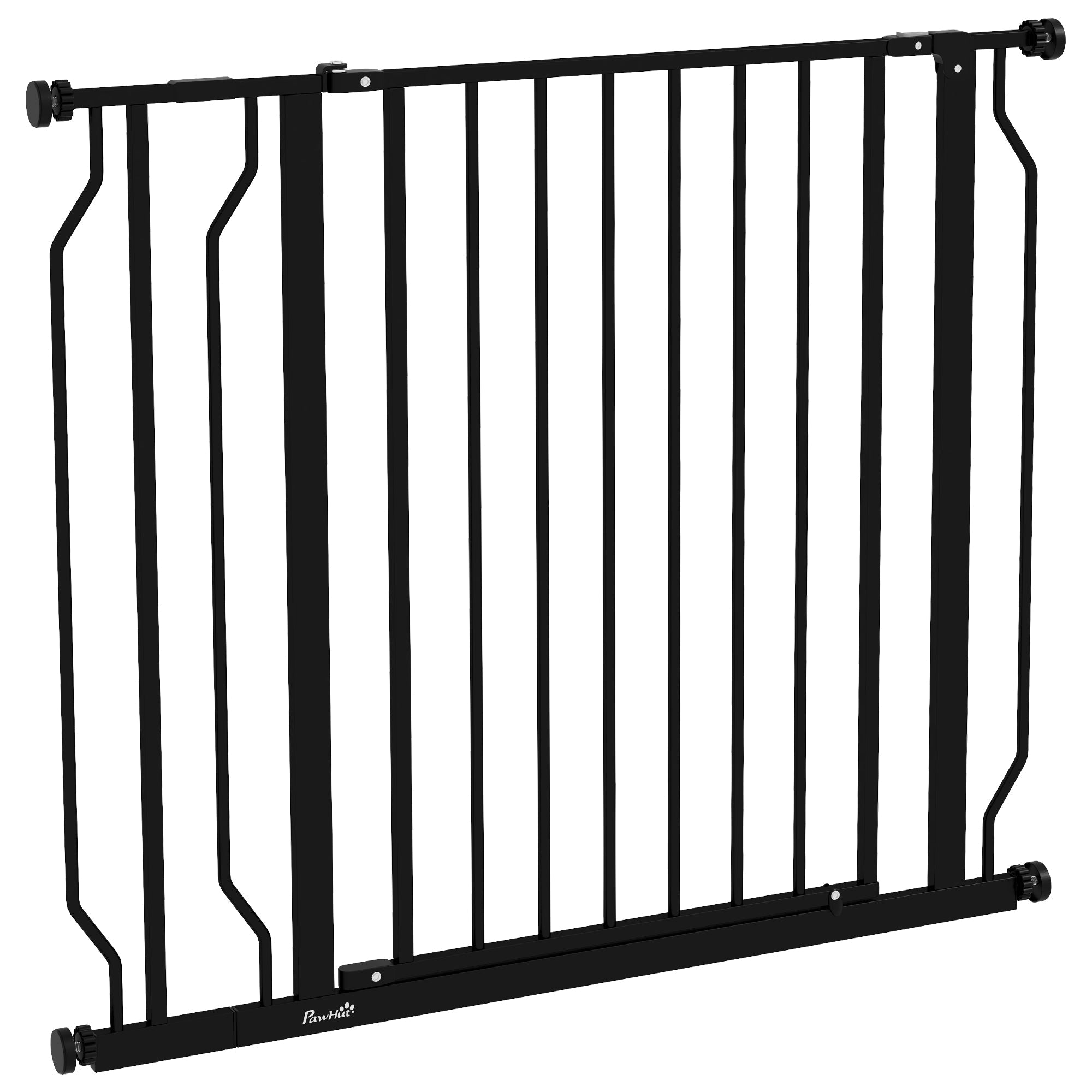 Wide Dog Safety Gate, with Door Pressure, for Doorways, Hallways, Staircases - Black-0