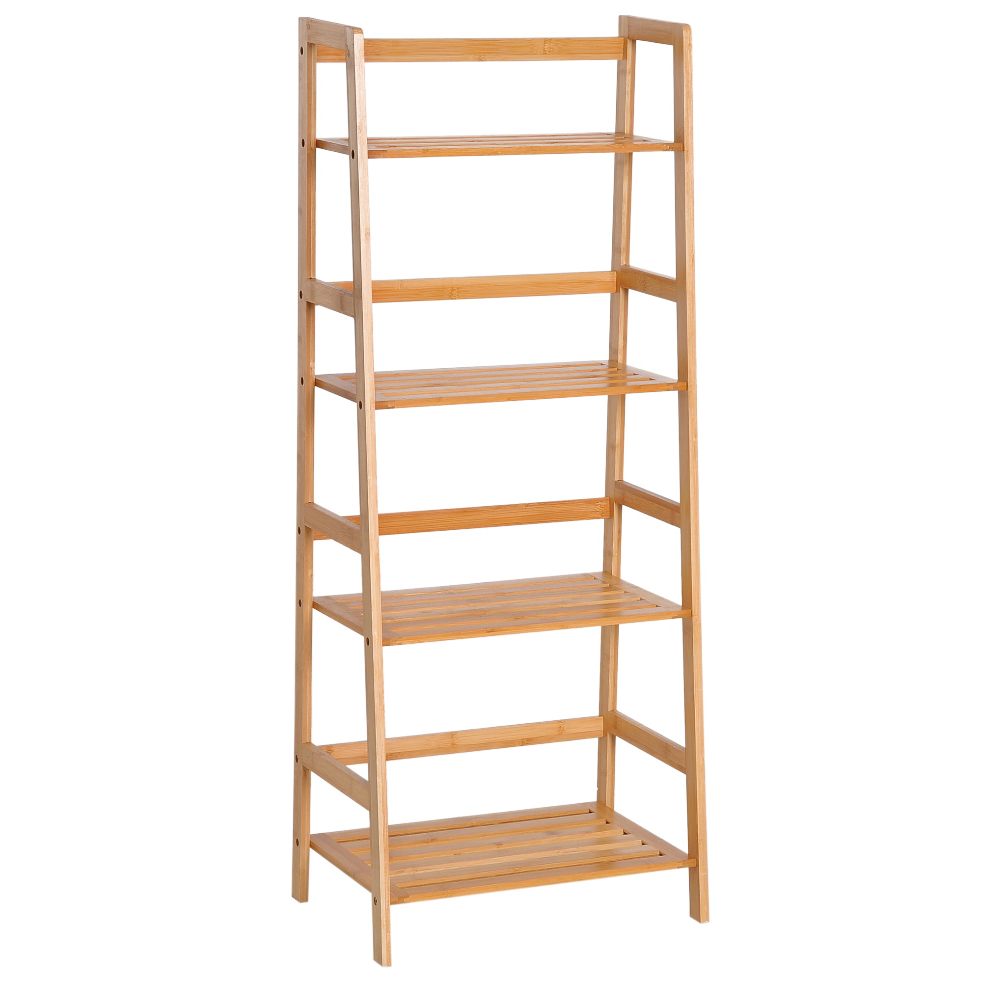 4 Tier Ladder Shelf Unit Storage Unit Shelf DIY Plant Shelving Stand Holder Organiser-0