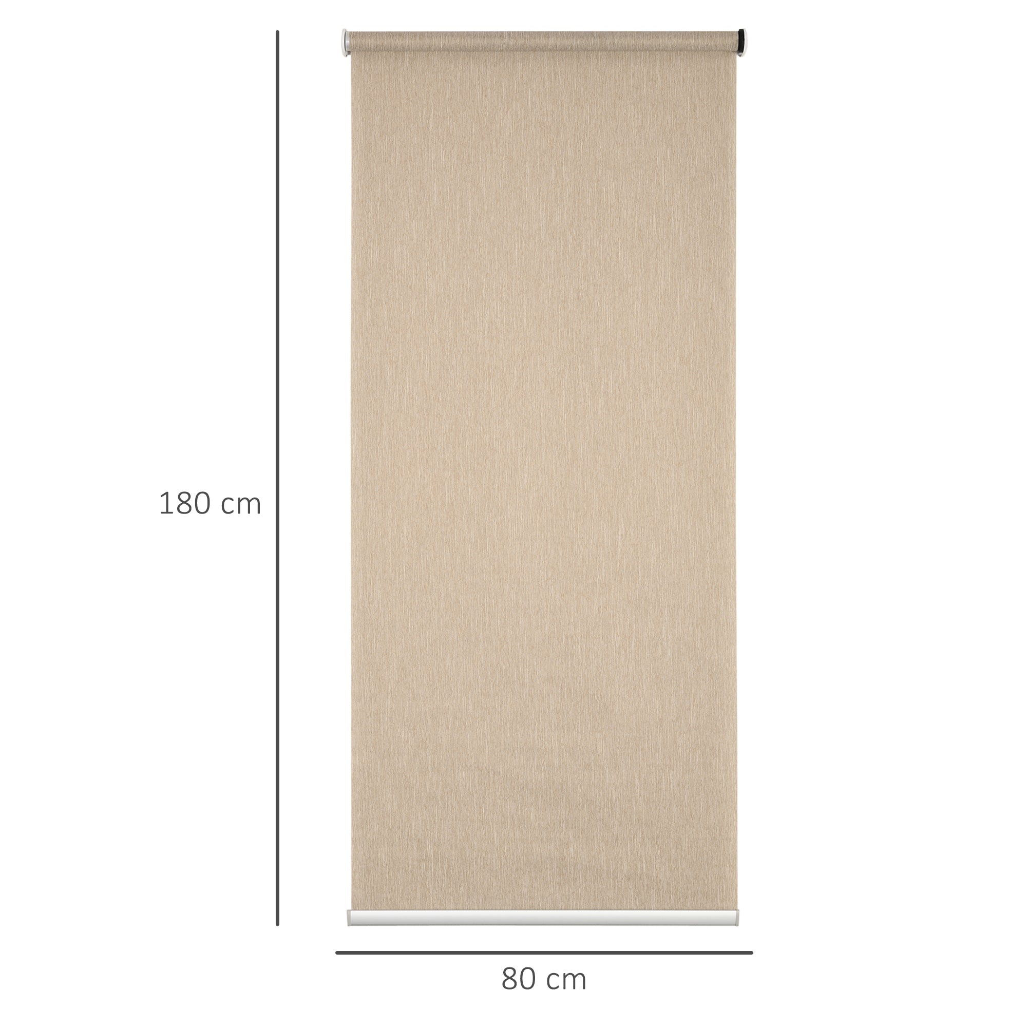 WiFi Smart Roller Blinds Window UV Privacy Protection with Rechargeable Battery, Electric Shades Blind Easy Fit Home Office, Brown 80 x 180cm-2