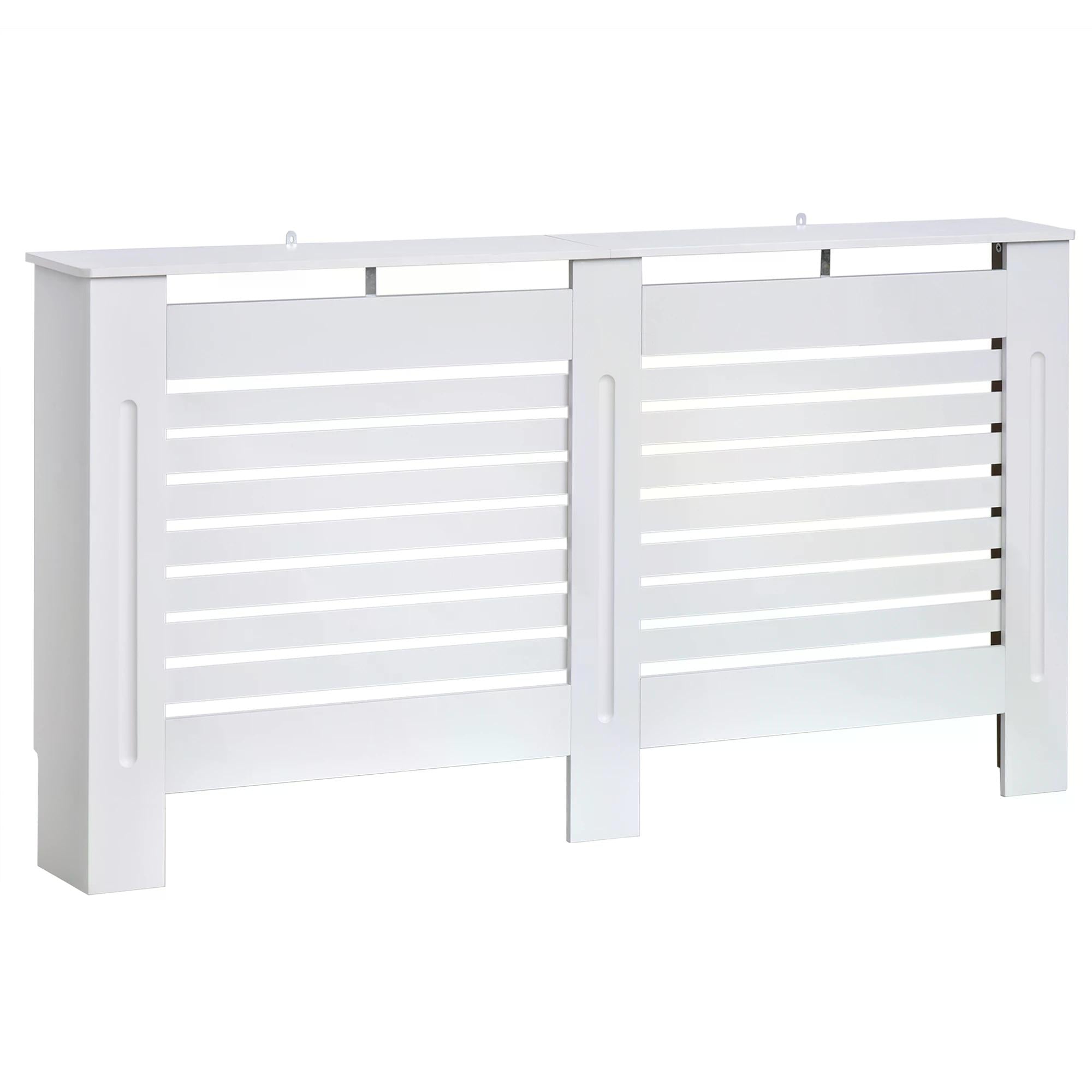 152Lx19Wx81H cm MDF Radiator Cover-White-0