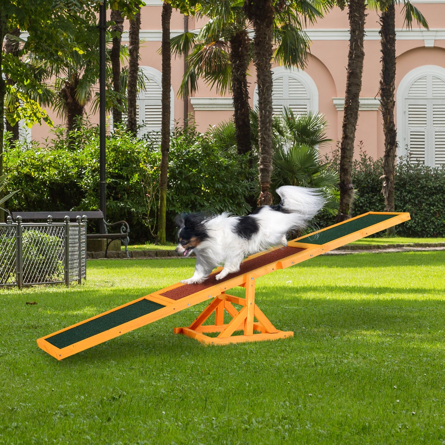 1.8m Wooden Pet Seesaw Dog Agility Equipment Activity Sport Dog Training Agility Obedience Equipment Toy Weather Resistant-1