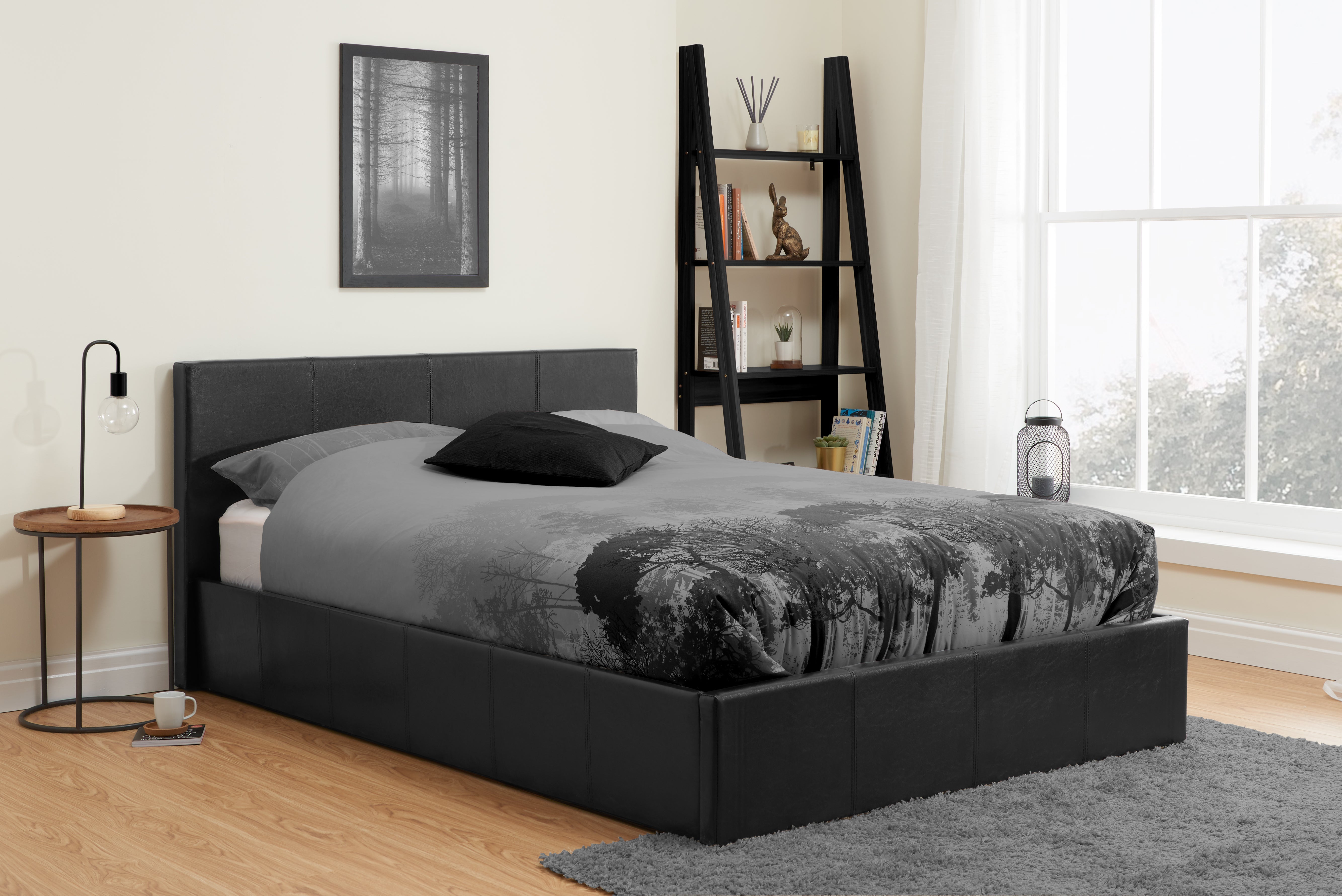 Berlin Double Ottoman Bed Black-0