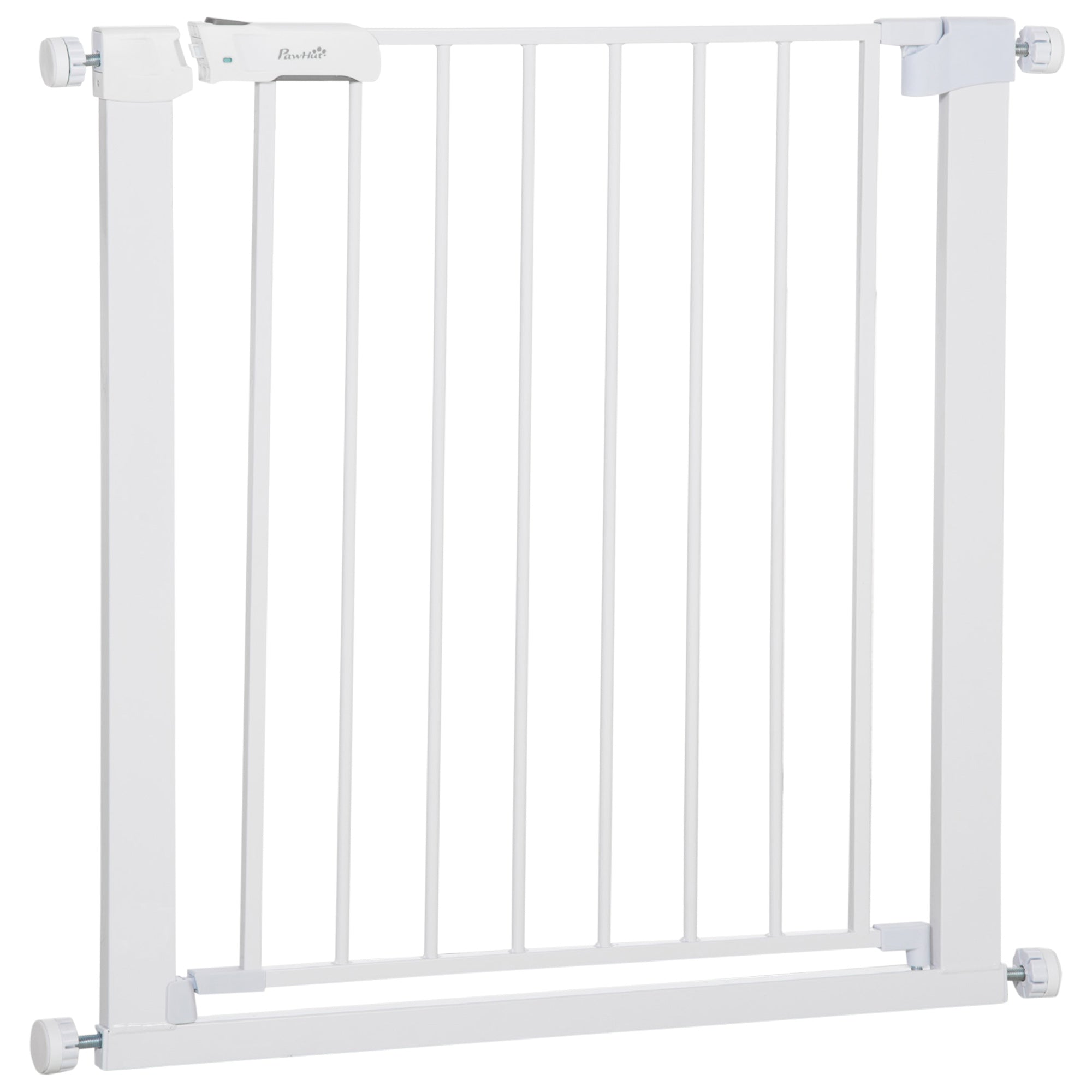 Adjustable Pet Safety Gate Dog Barrier Home Fence Room Divider Stair Guard Mounting White (76 H x 75-82W cm)-0