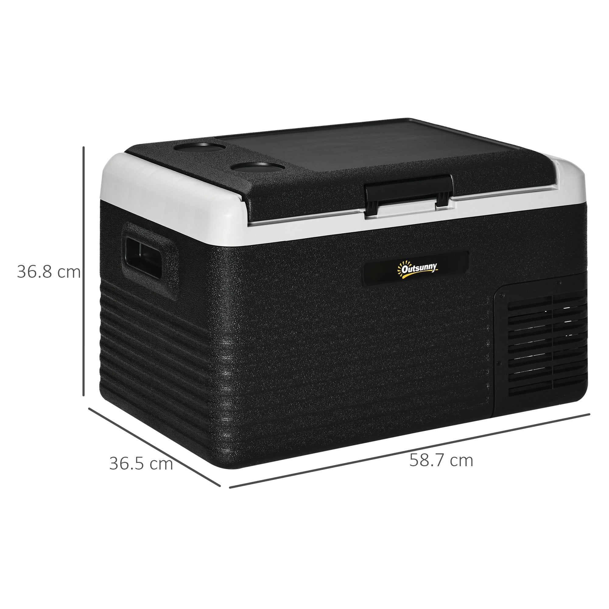 30L Car Refrigerator, Portable Compressor Car Fridge Freezer, Electric Cooler Box with 12/24V DC and 110-240V AC for Picnic, Down to -20℃-2