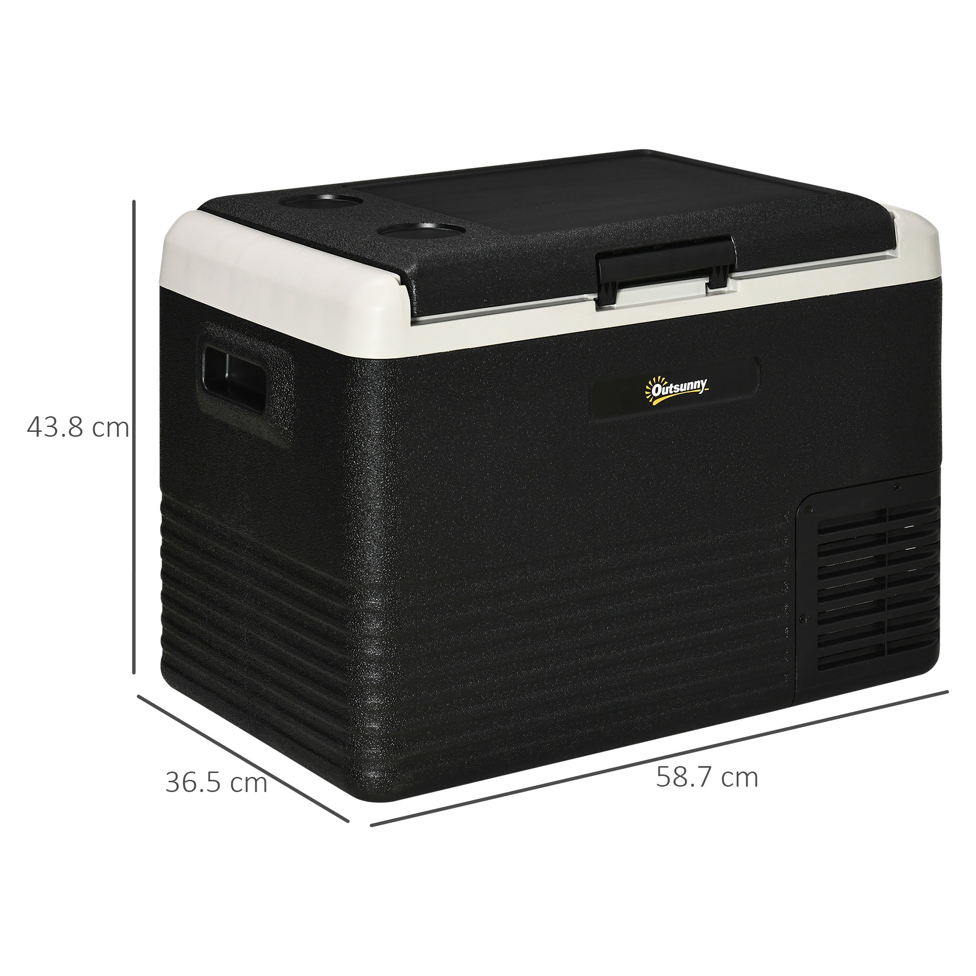 40L Car Refrigerator, Portable Compressor Car Fridge Freezer, Electric Cooler Box with 12/24V DC and 110-240V AC, Down to -20℃-2