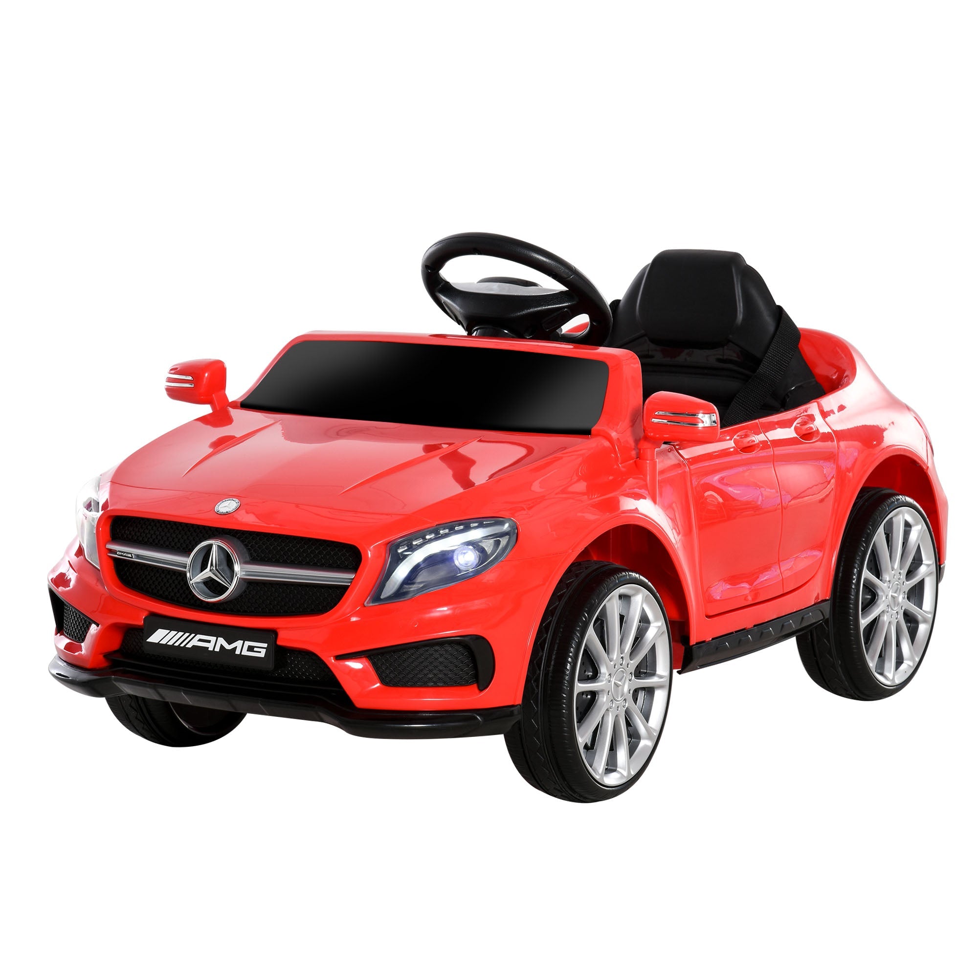 Compatible for 6V Kids Ride On Car Mercedes Benz GLA Licensed Toy toddler with Music Remote Control Rechargeable Headlight Two Speed Red-0