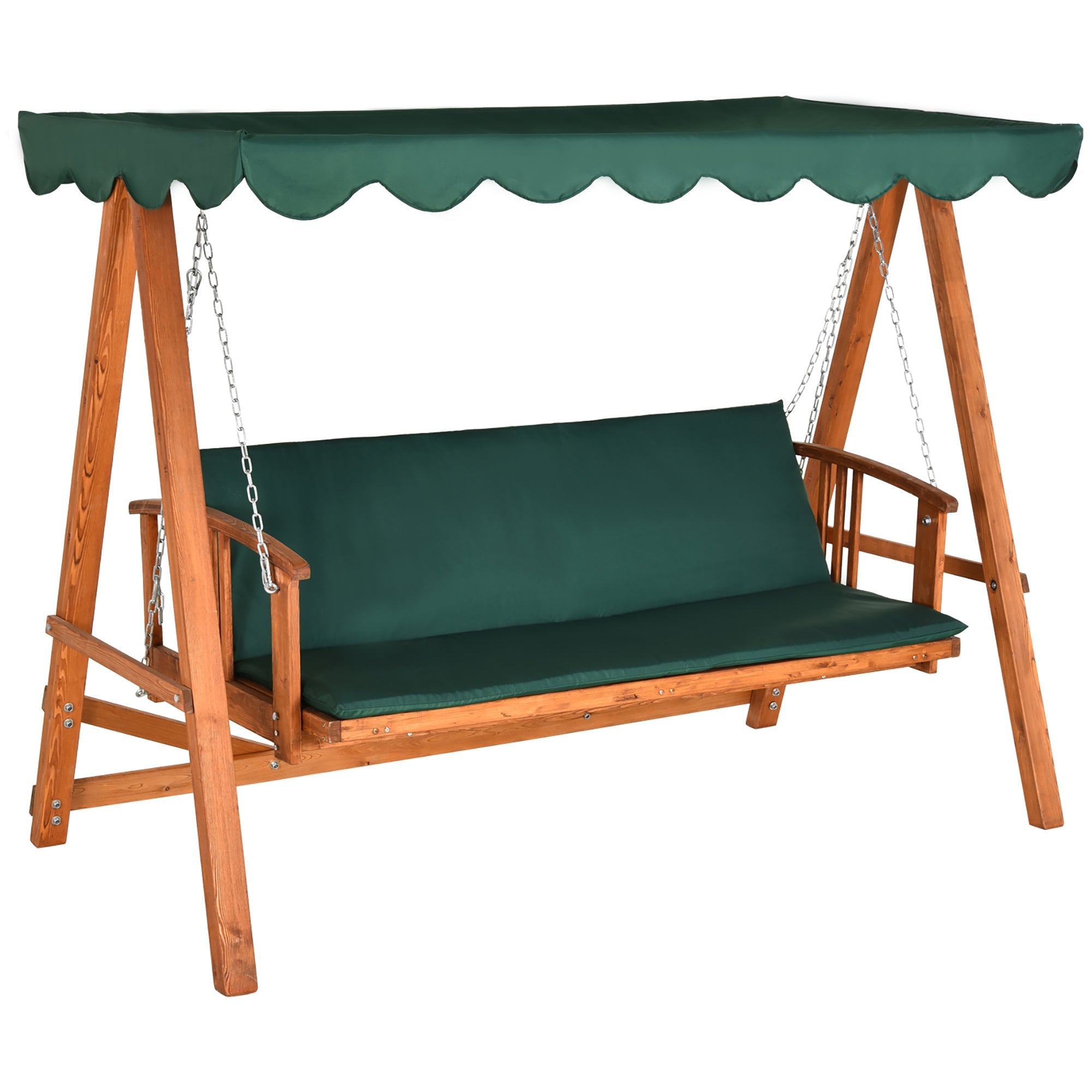 Wooden Garden 3-Seater Outdoor Swing Chair-0