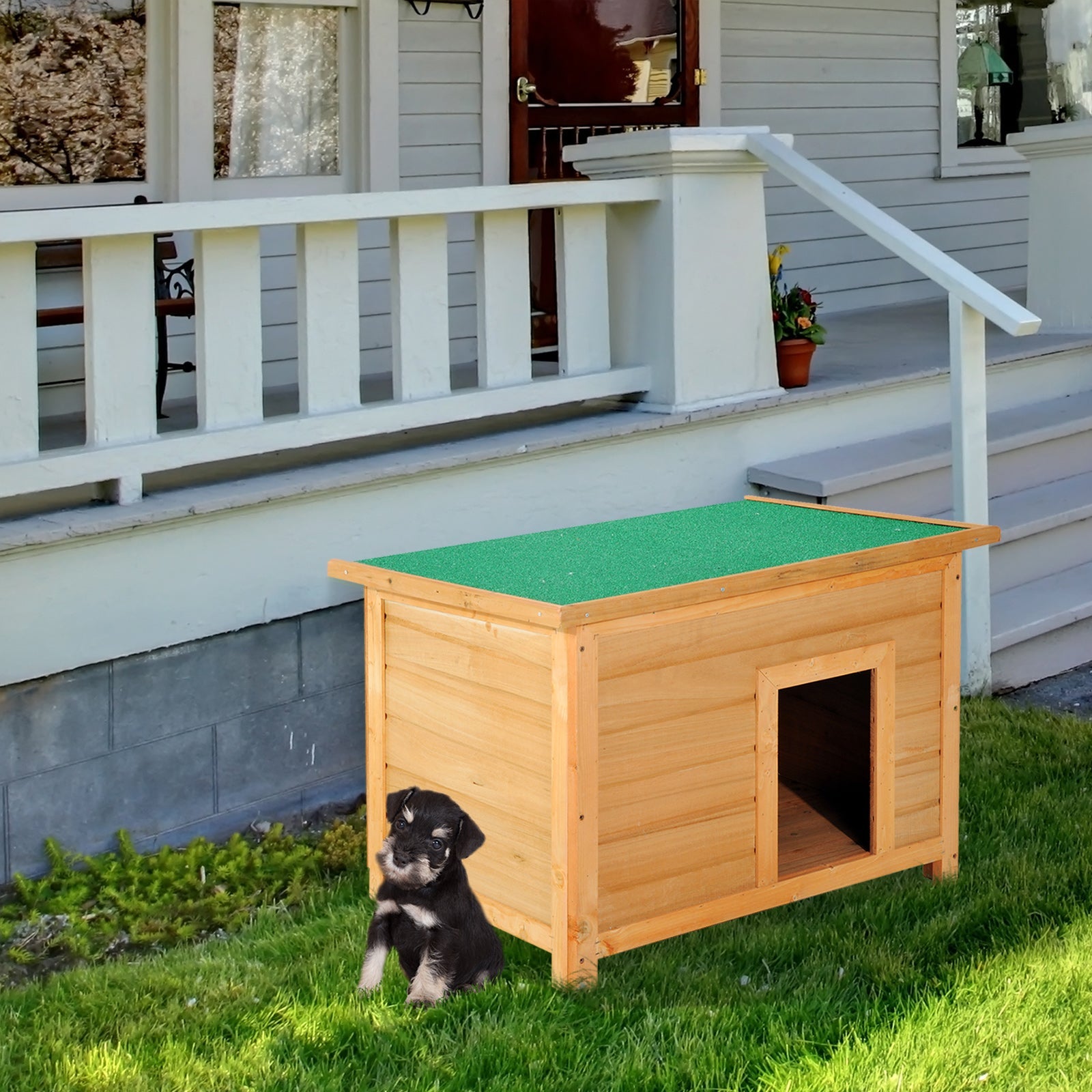 85cm Elevated Dog Kennel Wooden Pet House Outdoor Waterproof-1