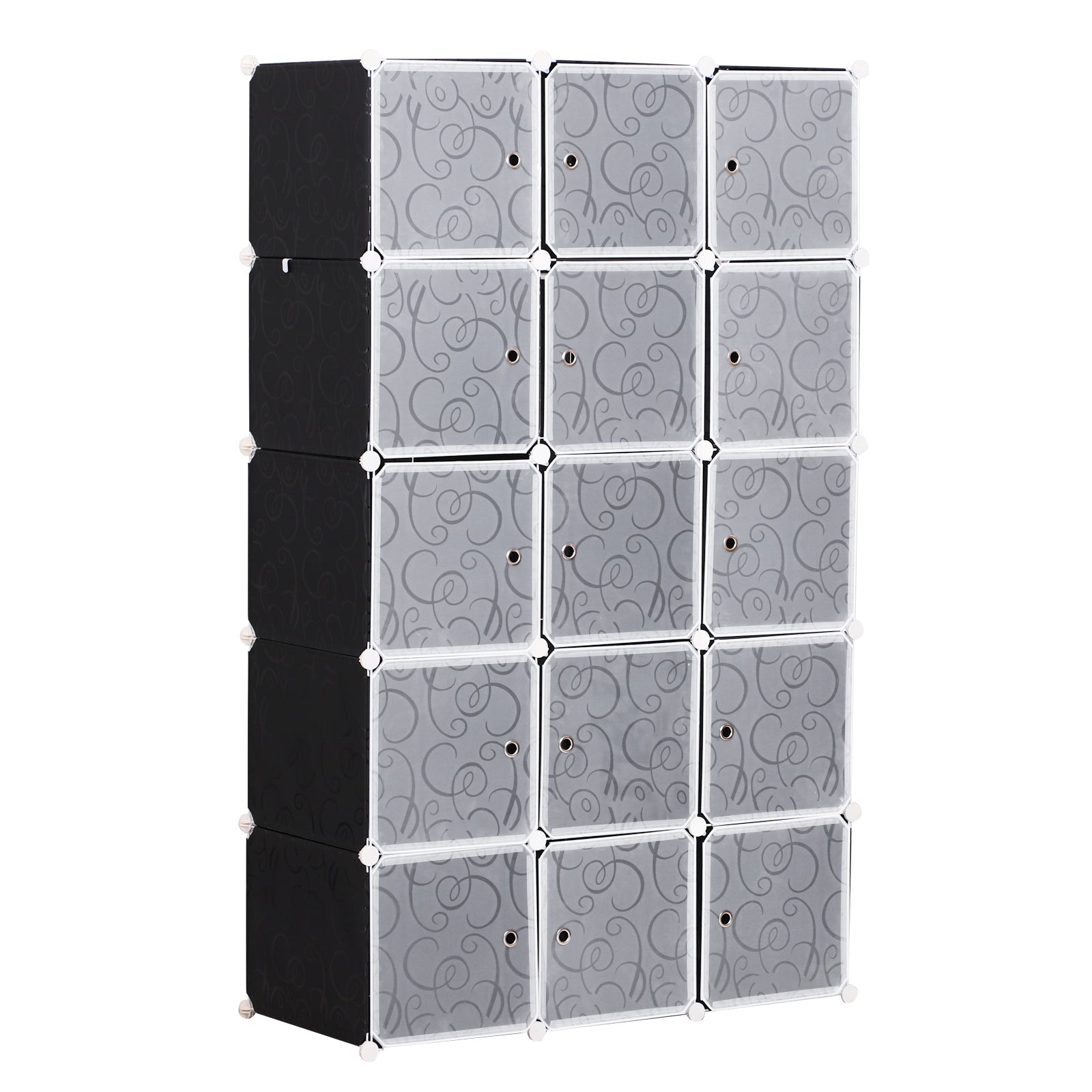 Cube DIY Wardrobe Portable Interlocking Plastic Modular Closet Bedroom Clothes Organiser Storage Cabinet-0