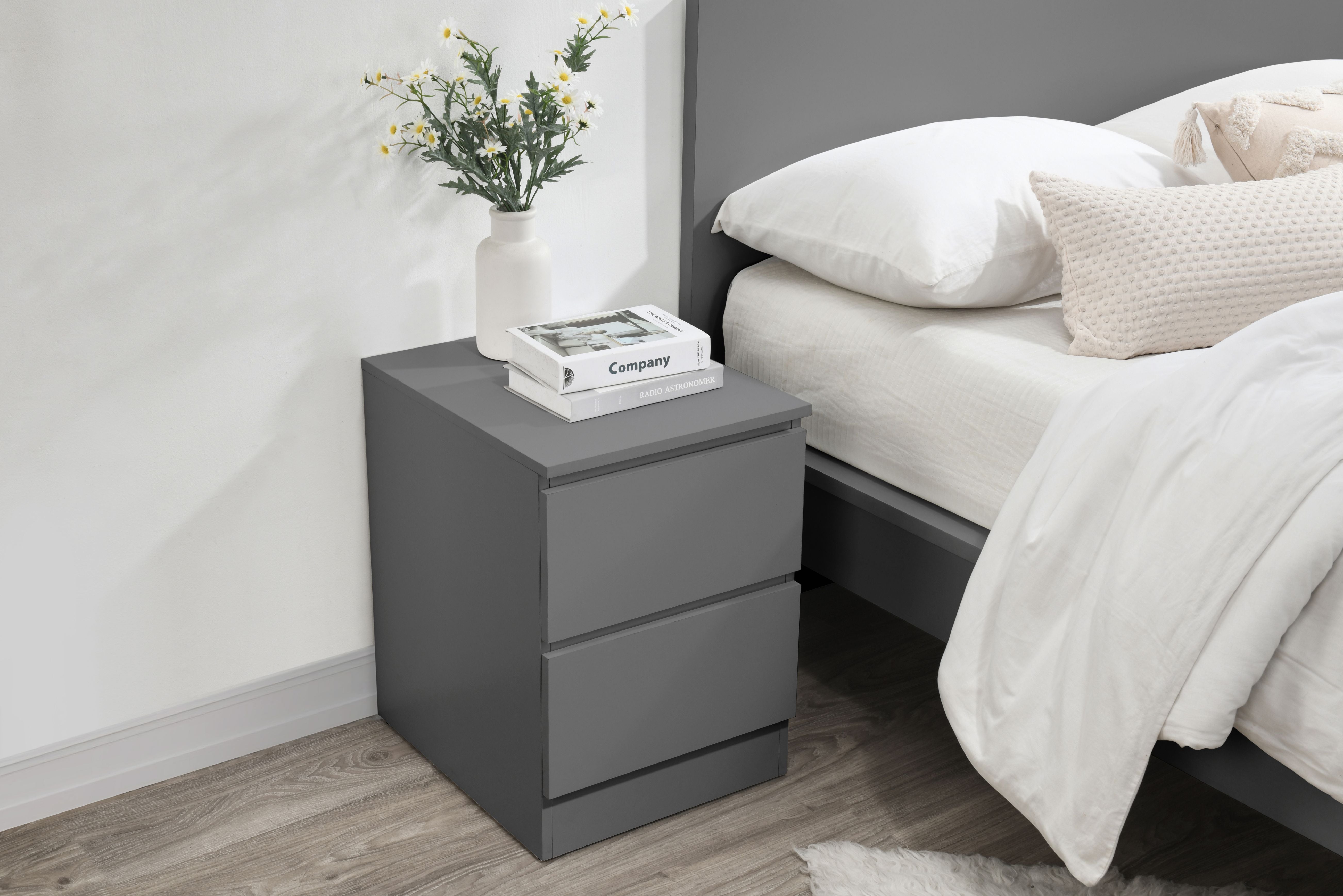 Oslo 2 Drawer Bedside-2