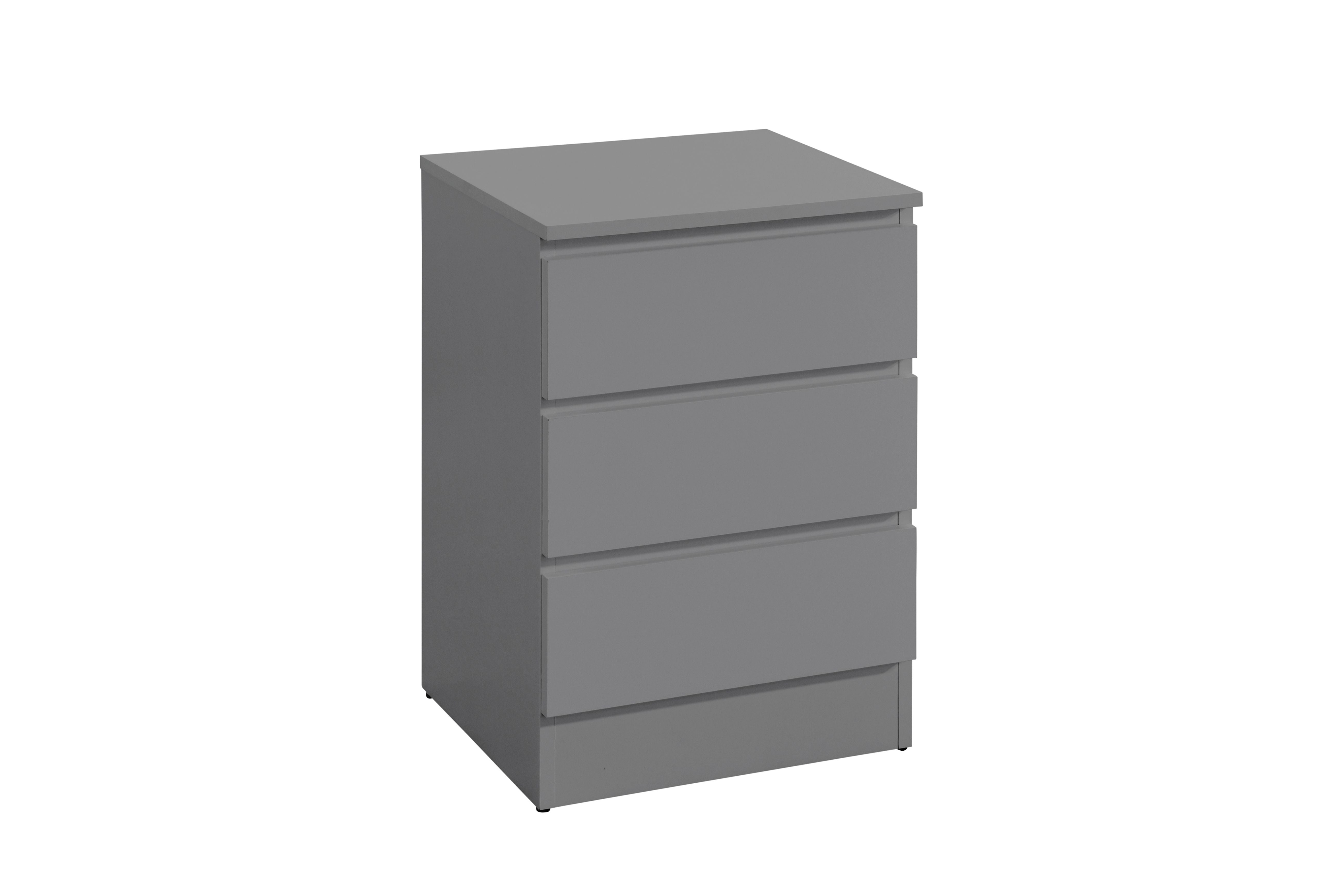 Oslo 3 Drawer Bedside-3