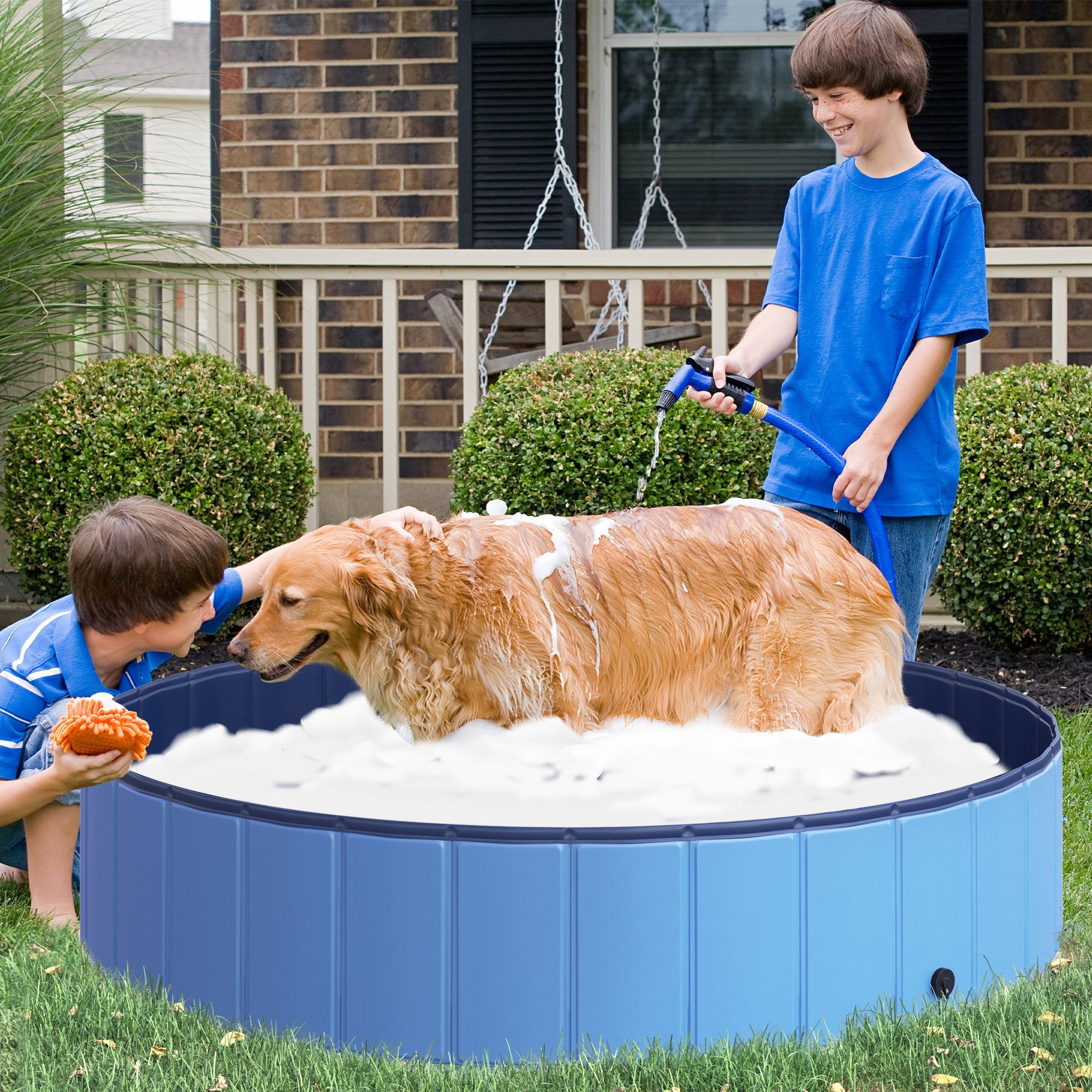 140 x 30H cm Pet Swimming Pool-Blue-1