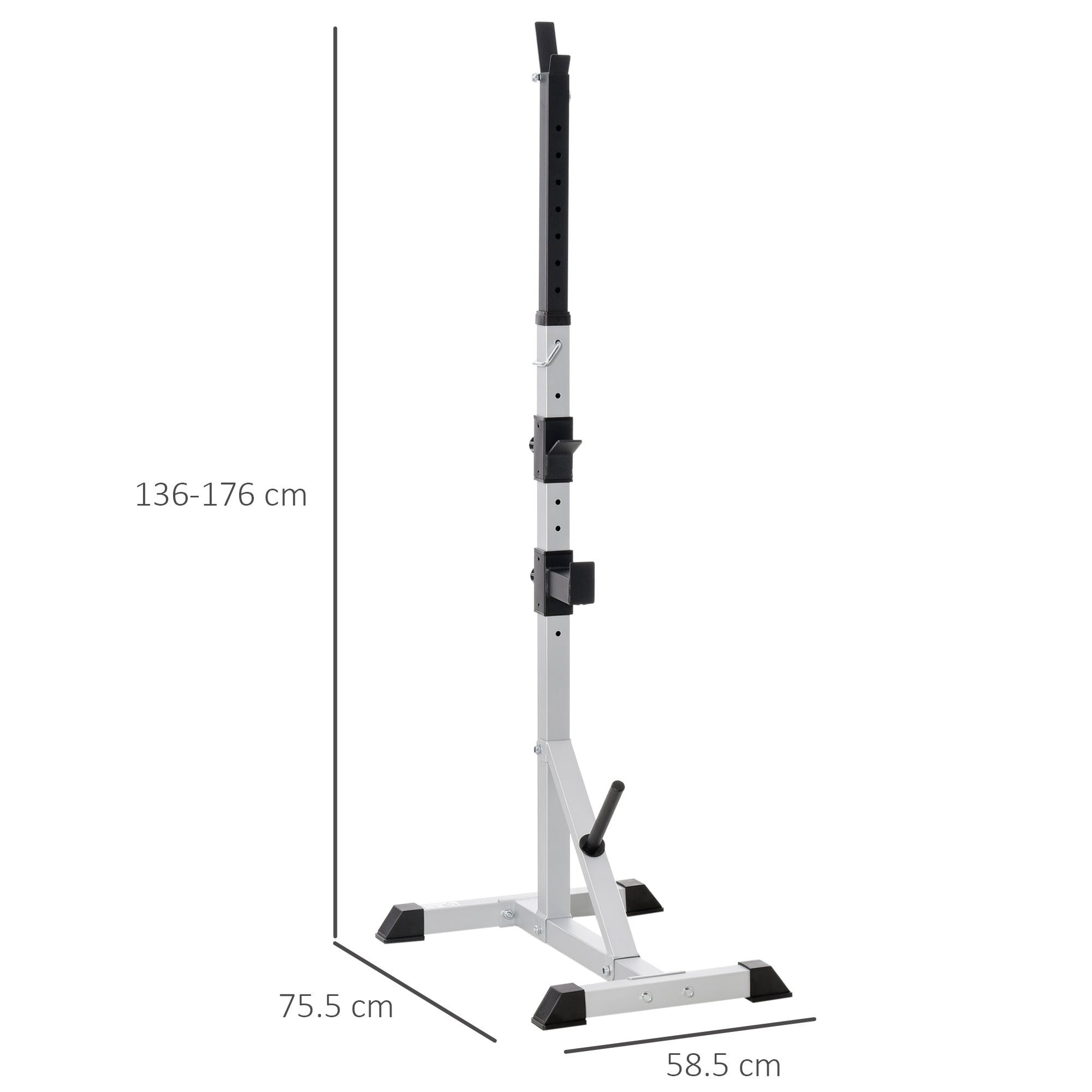 Weights Bar Barbell Rack Squat Stand Adjustable Portable Weight Lifting Suitable For Home Gym Training Work Out-2