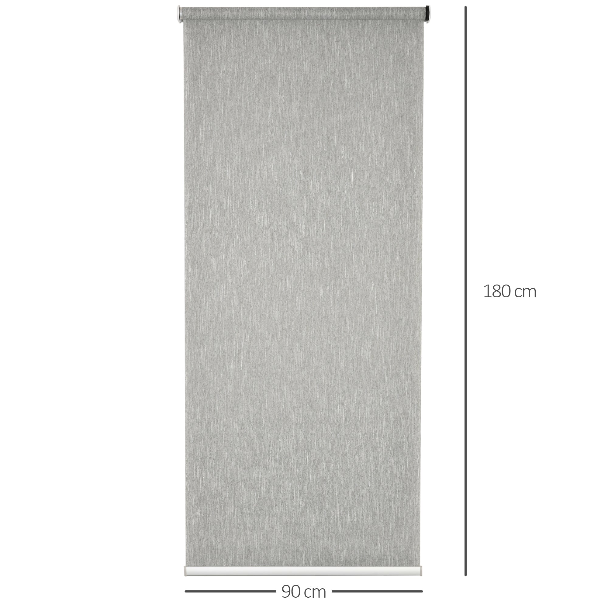 WiFi Smart Roller Blinds Window UV Privacy Protection with Rechargeable Battery, Electric Shades Blind Easy Fit Home Office, Grey, 90 x 180cm-2