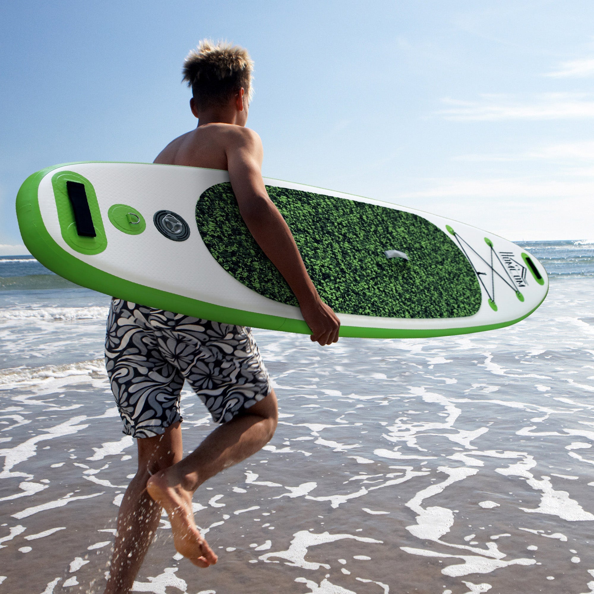 10ft Blow up Paddle Board Standup Paddle Board Inflatable SUP Board Surfing Non-Slip Panel with Air Pump Beach Outdoor Adults-1