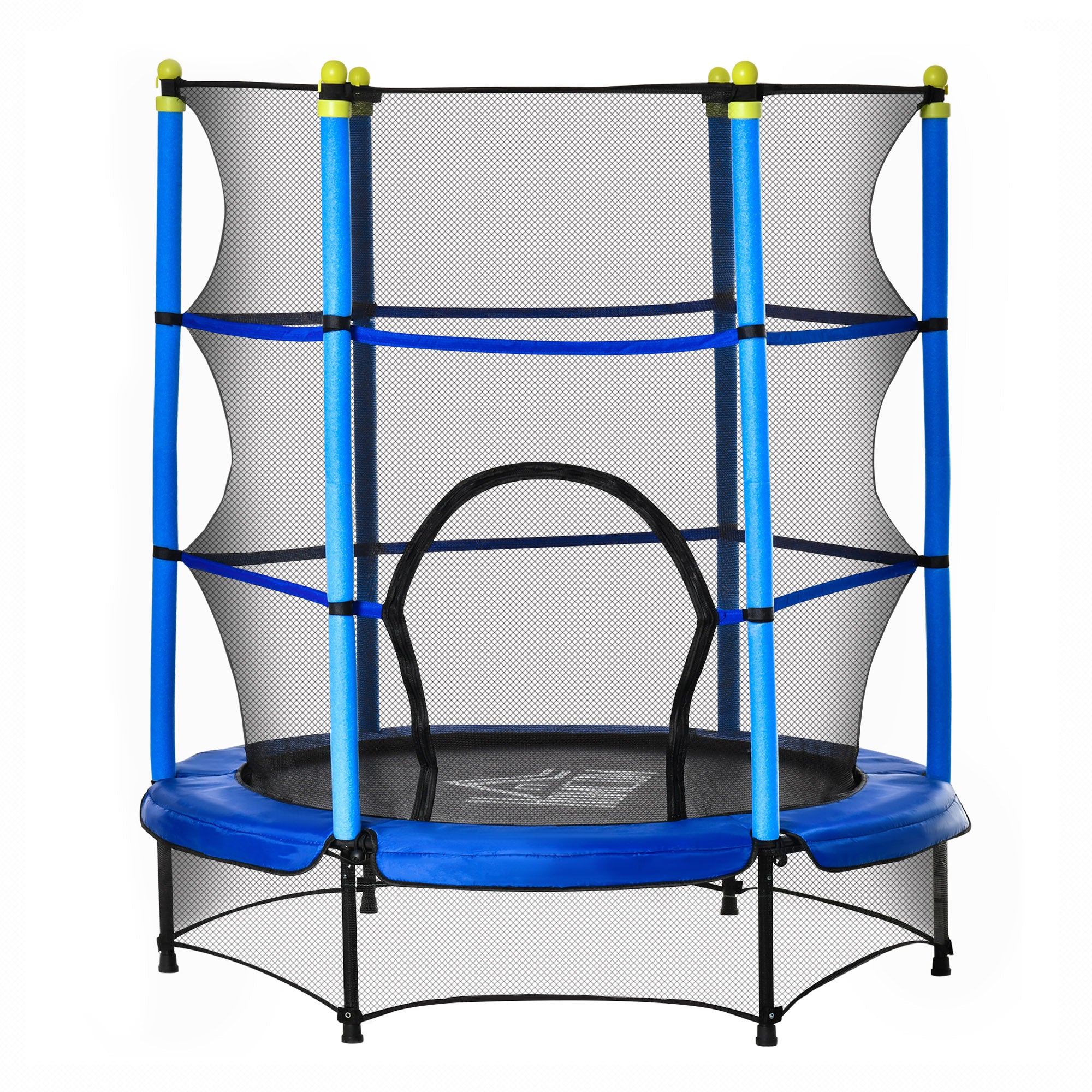 5.2FT Kids Trampoline with Safety Enclosure, Indoor Outdoor Toddler Trampoline for Ages 3-10 Years, Blue-0