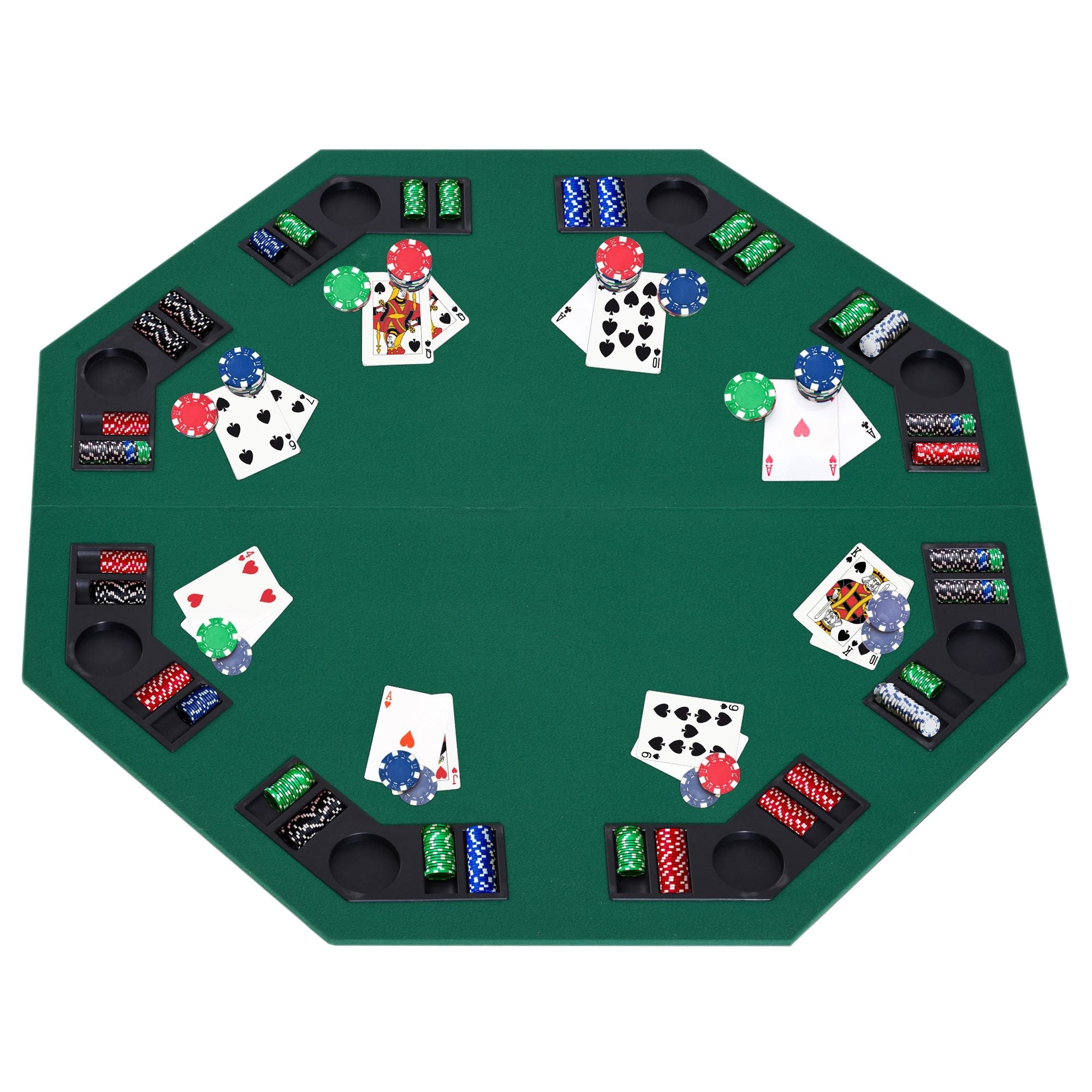 1.2m/48Inch Foldable Poker Table W/ Carrying Bag-1