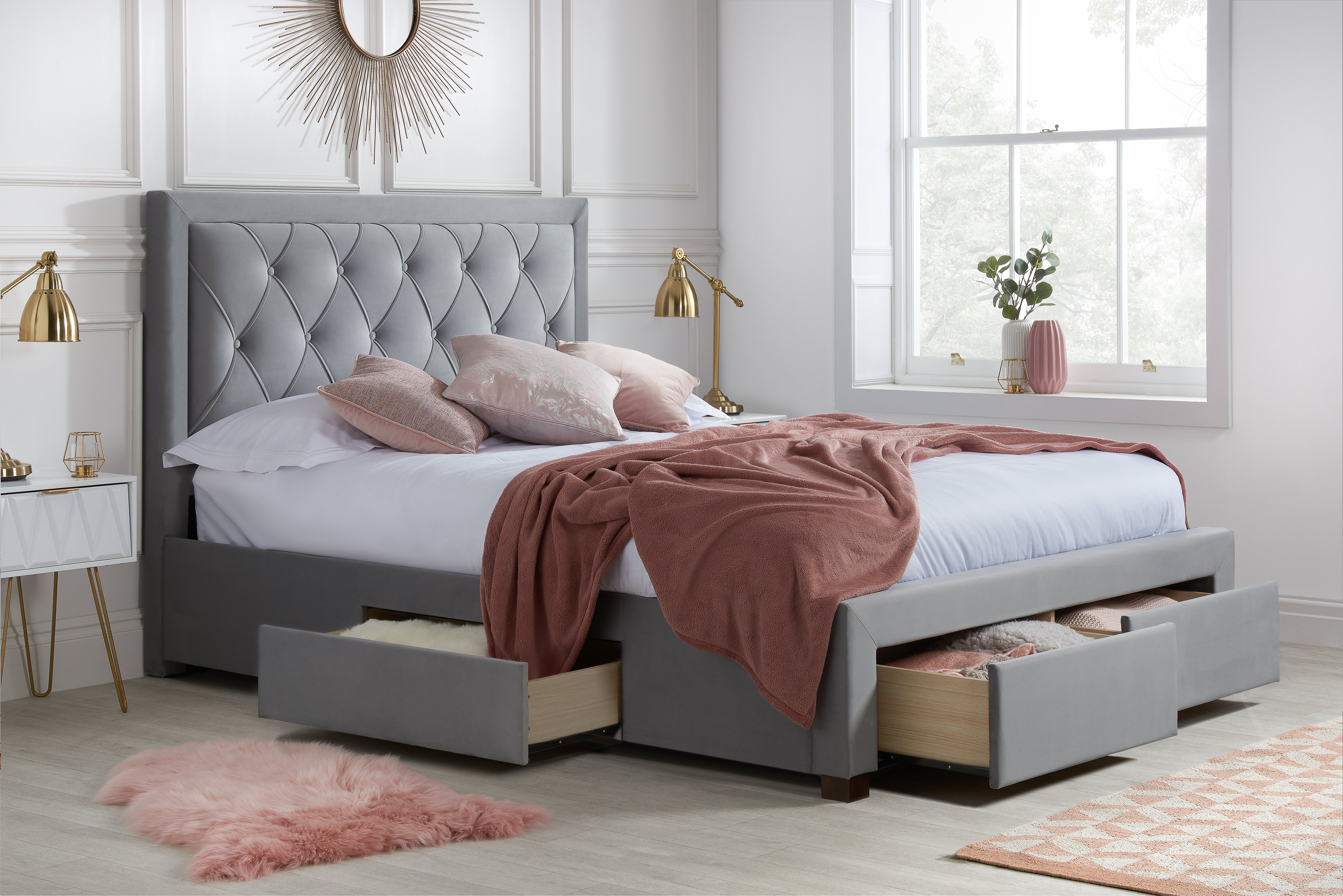 Woodbury Super King Bed Grey-0