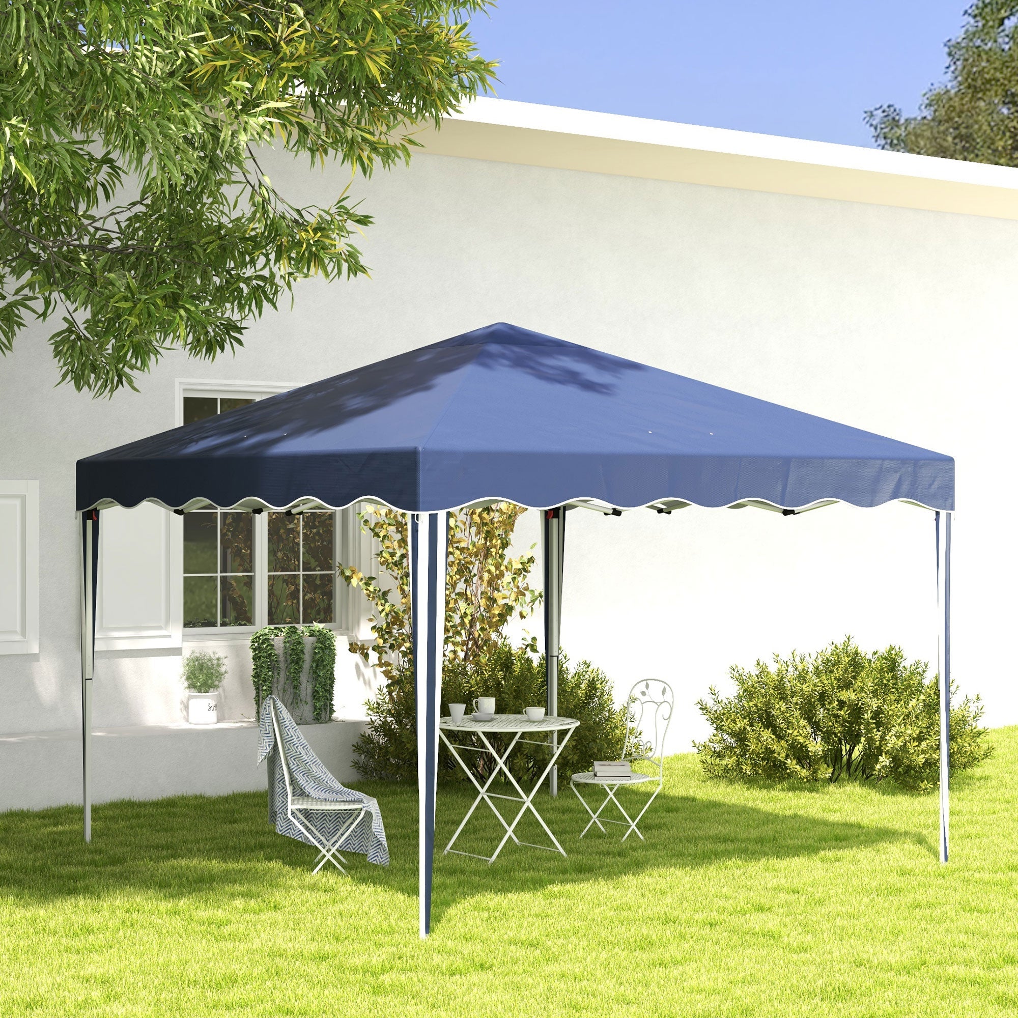 3 x 3m Pop Up Gazebo, Outdoor Camping Gazebo Party Tent with Carry Bag-1