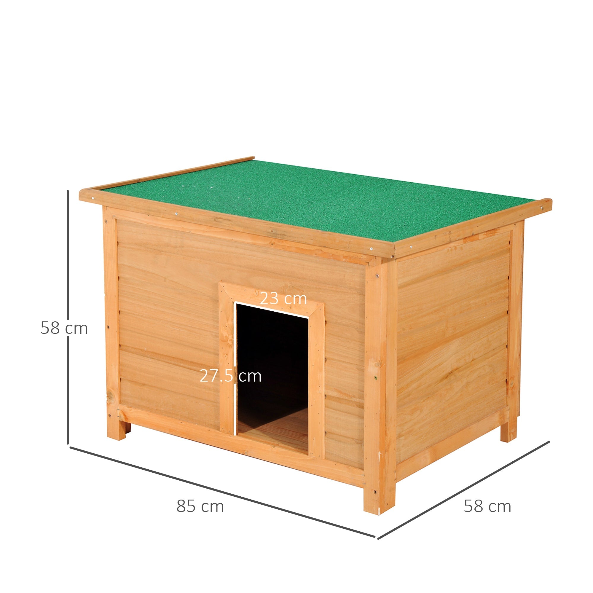 85cm Elevated Dog Kennel Wooden Pet House Outdoor Waterproof-2