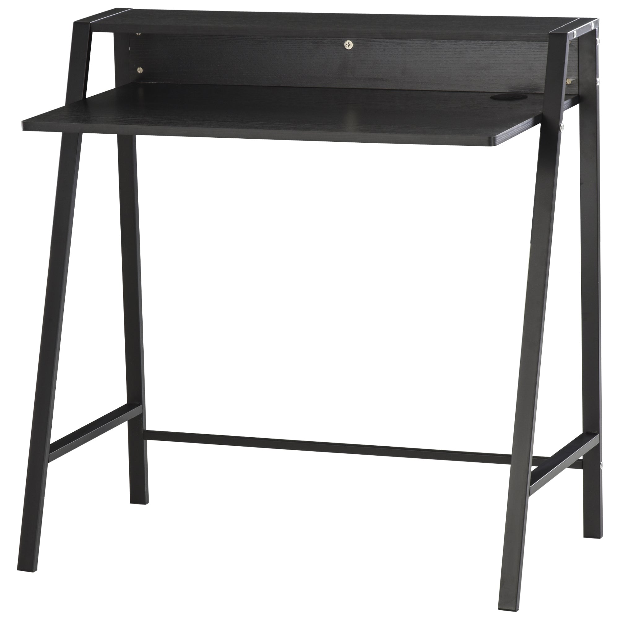 Writing Desk Computer Table Home Office PC Laptop Workstation Storage Shelf Color Black-0